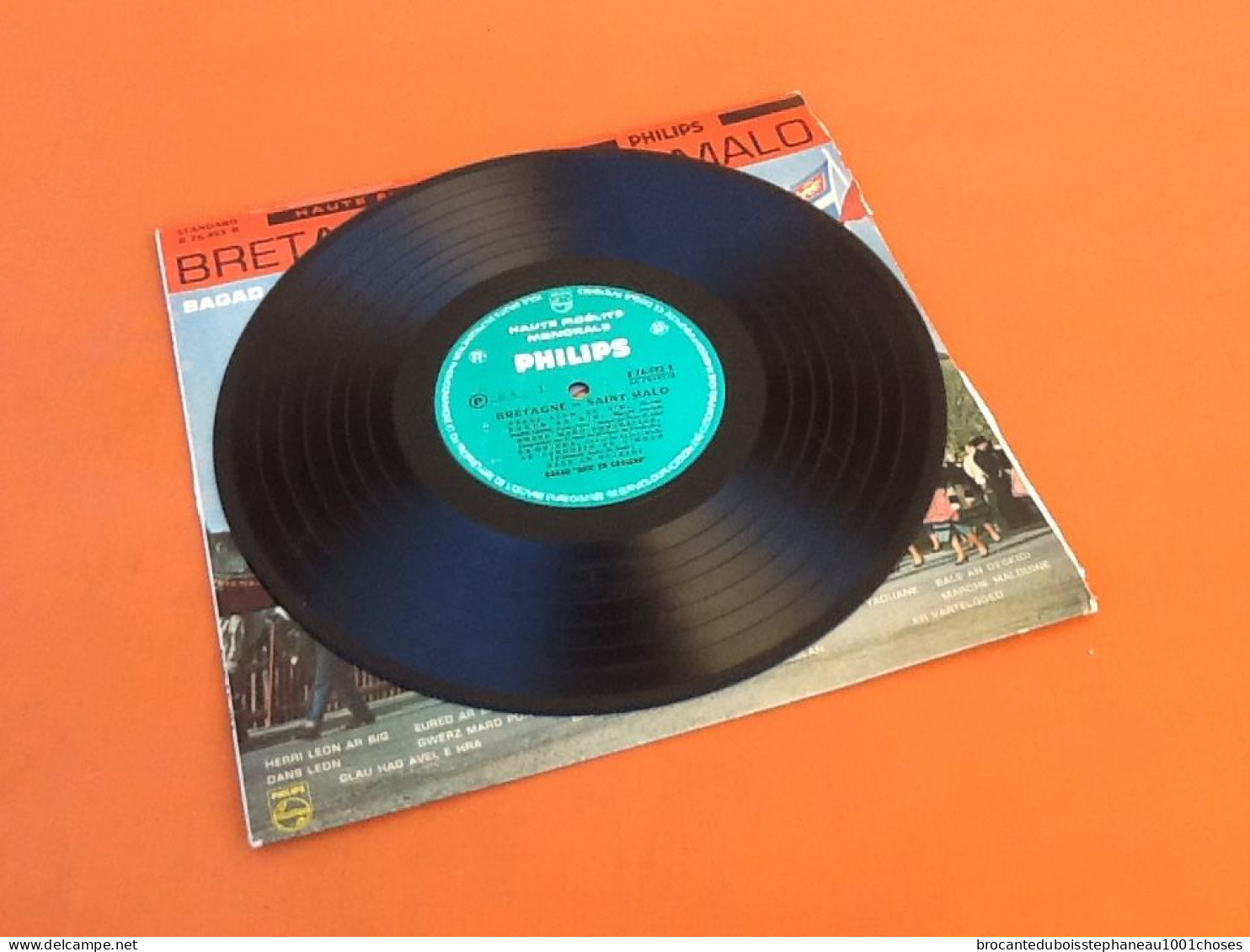 Vinyle 33 Tours (25cm)  Bretagne - Saint-Malo Bagad  " Quic En Groigne "  (1960) Philips B. 76.493 R - Country En Folk