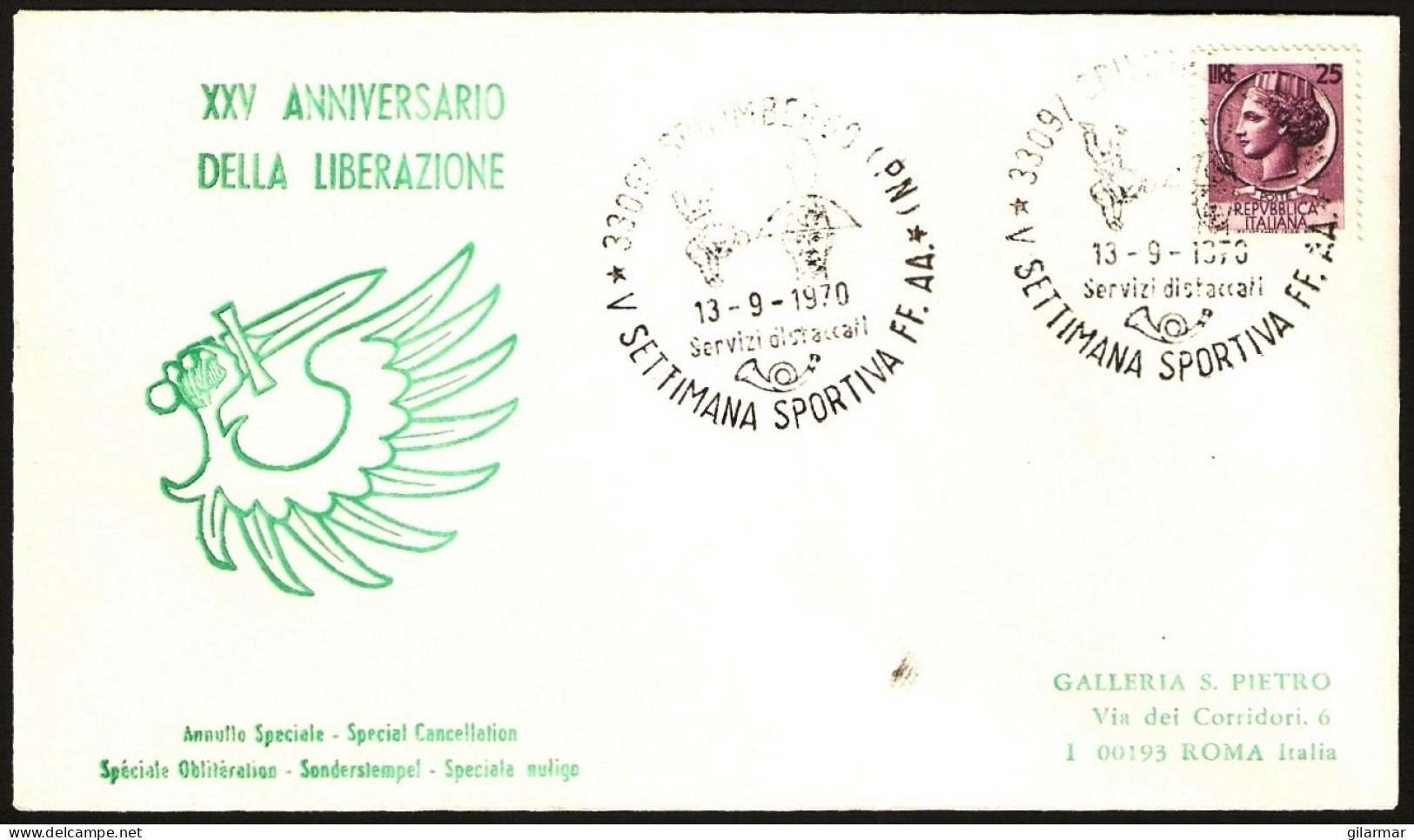 JUDO - ITALIA SPILIMBERGO (PN) 1970 - SETTIMANA SPORTIVA FF.AA. - UN PO' CHIARO - M - Judo