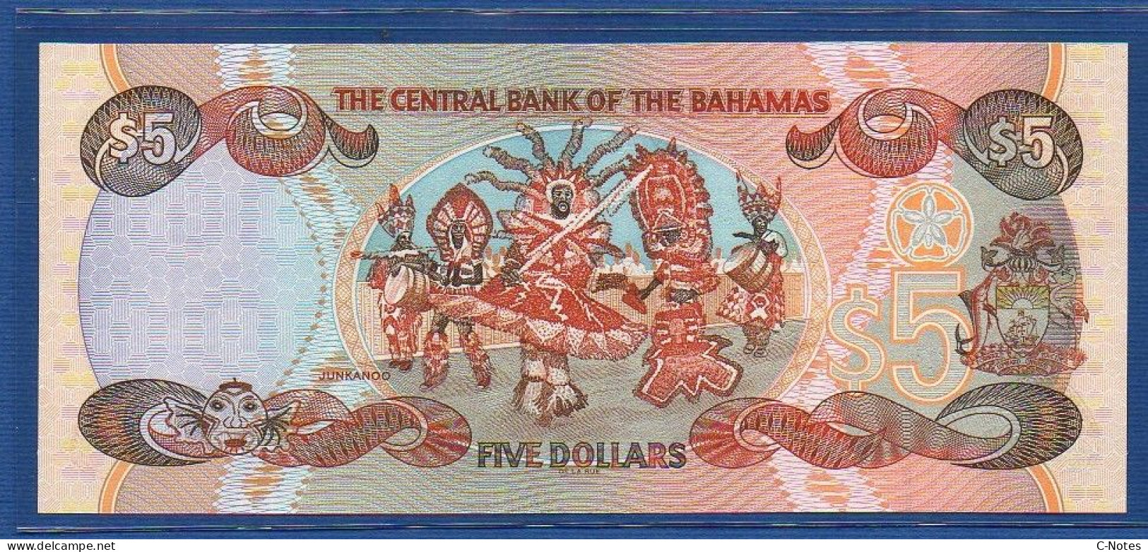 BAHAMAS - P.63b – 5 Dollars 2001 UNC, S/n Y211280 - Bahama's