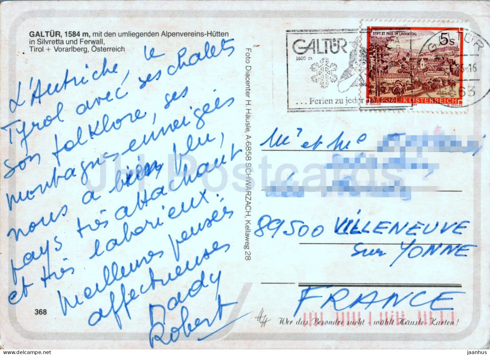 Galtur - Tirol - Silvretta - Ferwall - Multiview - 368 - Austria - Used - Galtür