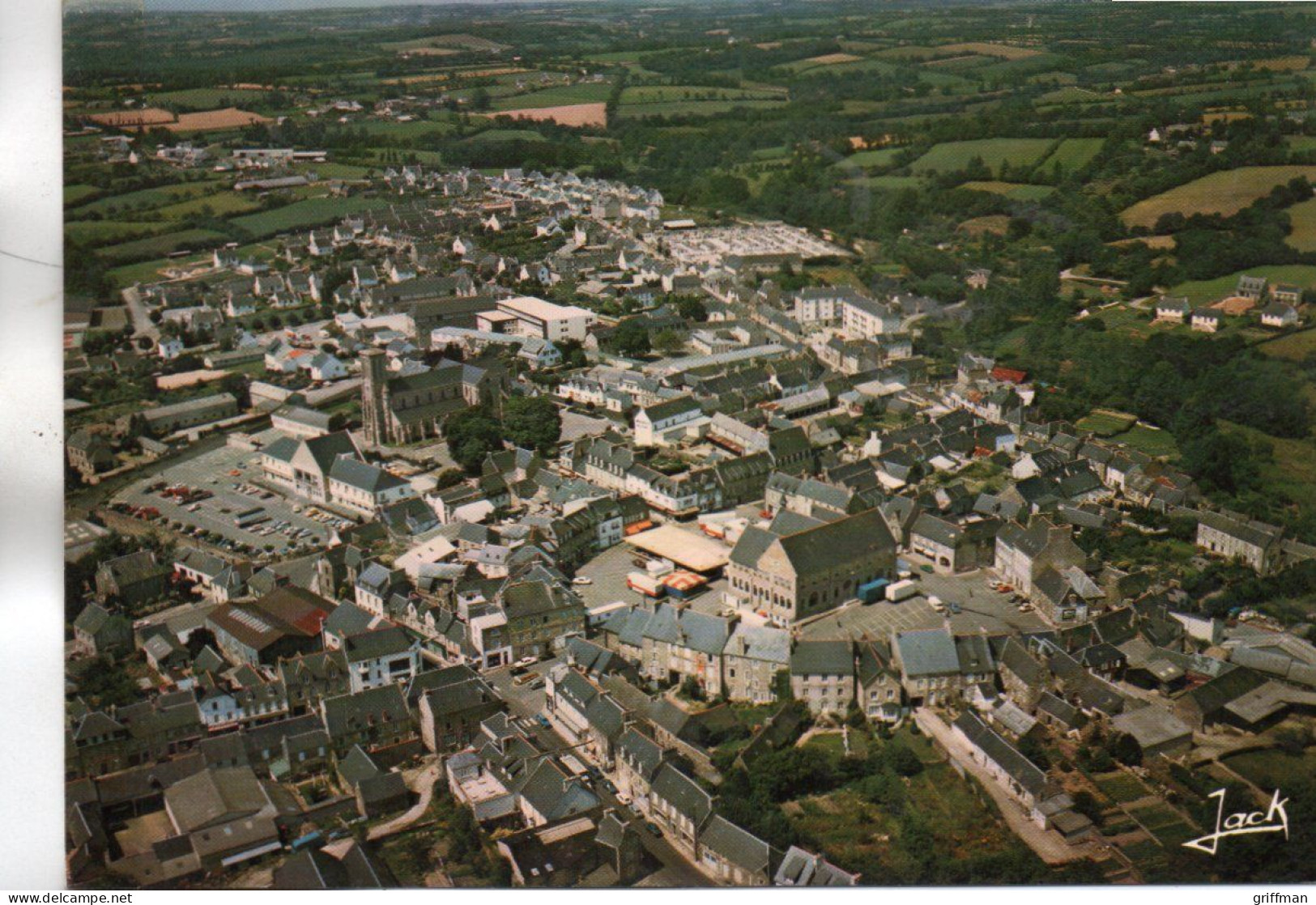 CALLAC VUE GENERALE AERIENNE CPSM GM TBE - Callac