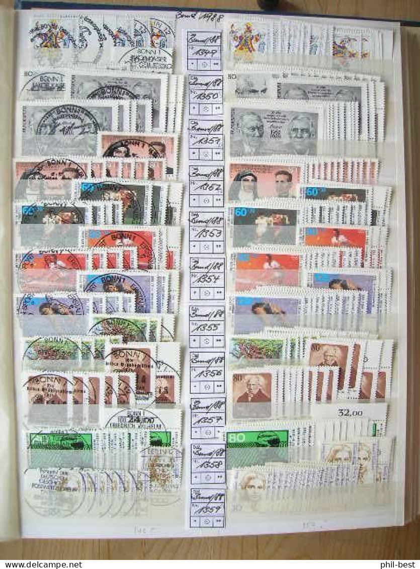 BRD 1981 - 1989, gigantisches Lagerbuch gestempelt & ** mit ATM, alle Bilder unten #Alb40