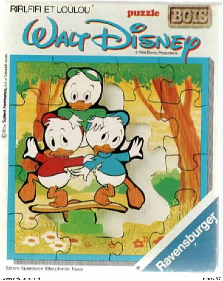 PUZZLE En Bois  WALT DISNEY   Riri, Fifi Et Loulou   RAVENSBURGER - Andere & Zonder Classificatie