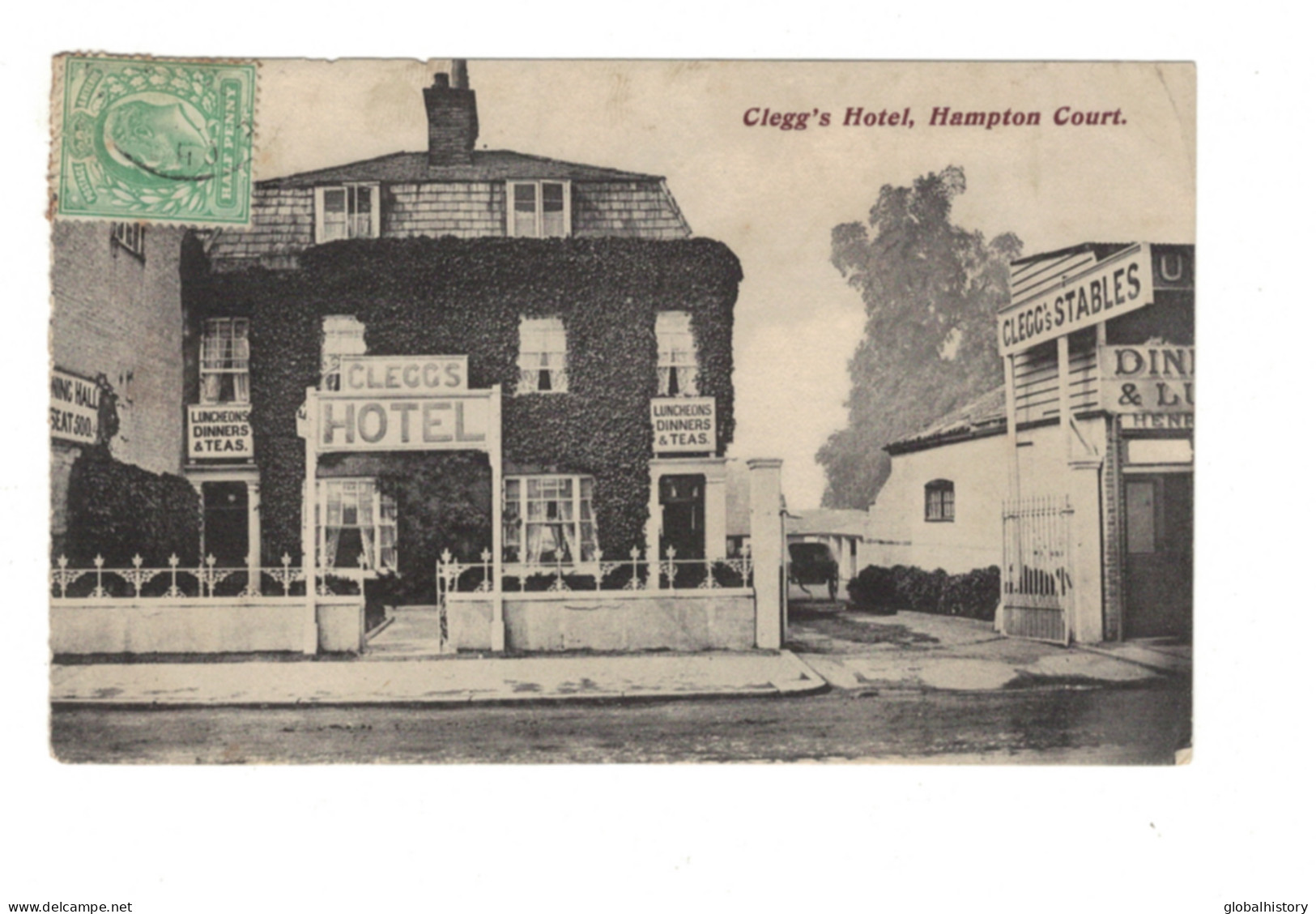 DH1496 - UK - LONDON AREA - CLEGG' S HOTEL & CLEGG' S STABLES- HAMPTON COURT 1908 - Hampton Court