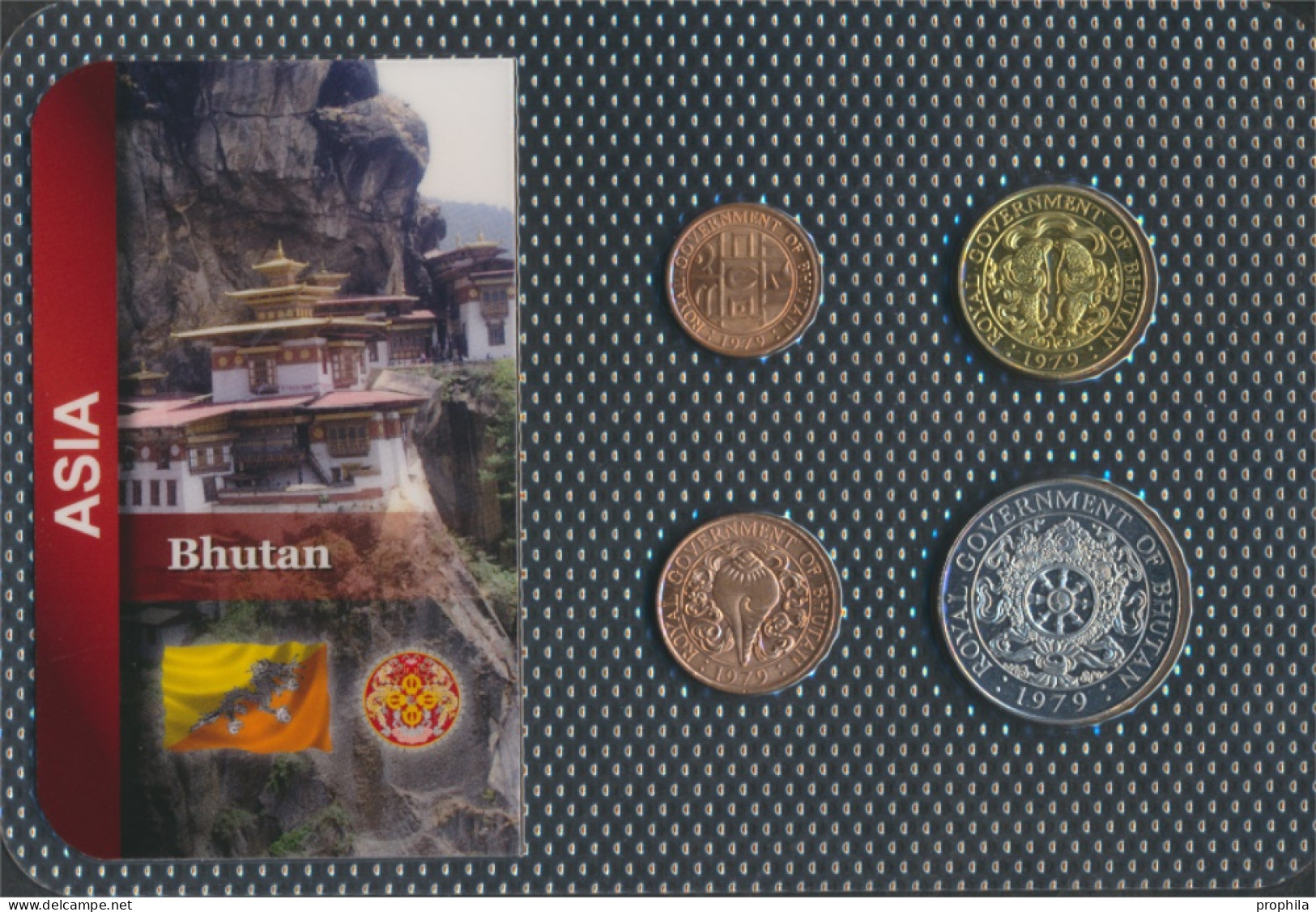 Bhutan 1979 Stgl./unzirkuliert Kursmünzen 1979 5 Chetrums Bis 1 Ngultrum (10091159 - Butan