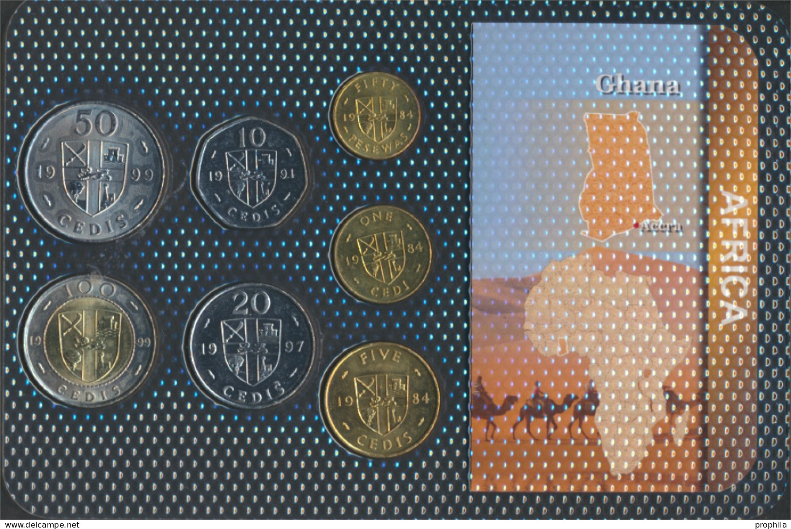 Ghana Stgl./unzirkuliert Kursmünzen Stgl./unzirkuliert Ab 1984 50 Pesewas Bis 100 Cedis (10091454 - Ghana