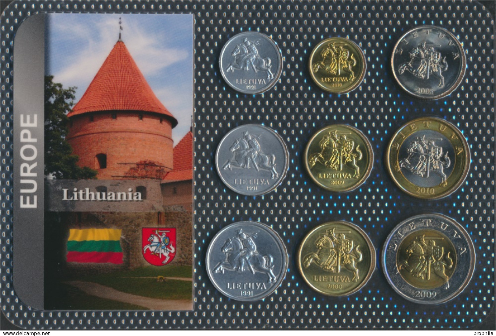 Litauen Stgl./unzirkuliert Kursmünzen Stgl./unzirkuliert Ab 1991 1 Centai Bis 5 Litai (10091733 - Lithuania