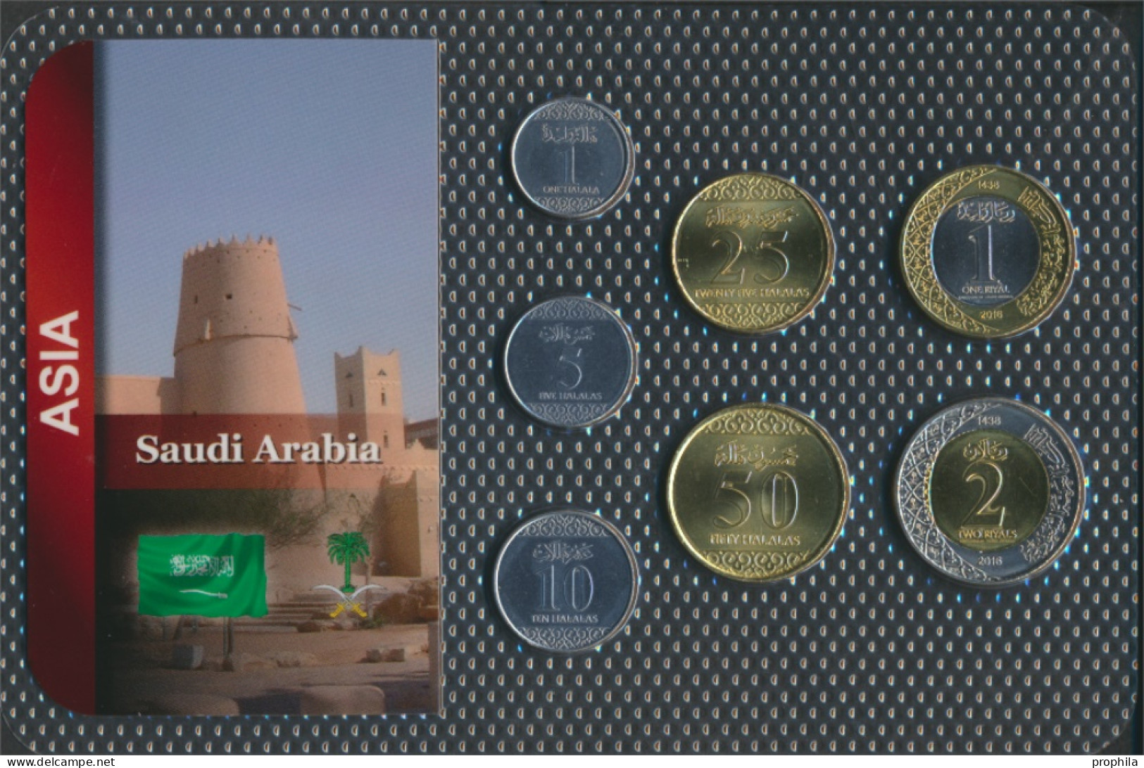 Saudi-Arabien 2016 Stgl./unzirkuliert Kursmünzen 2016 1 Halala Bis 2 Riyals (10092035 - Arabie Saoudite