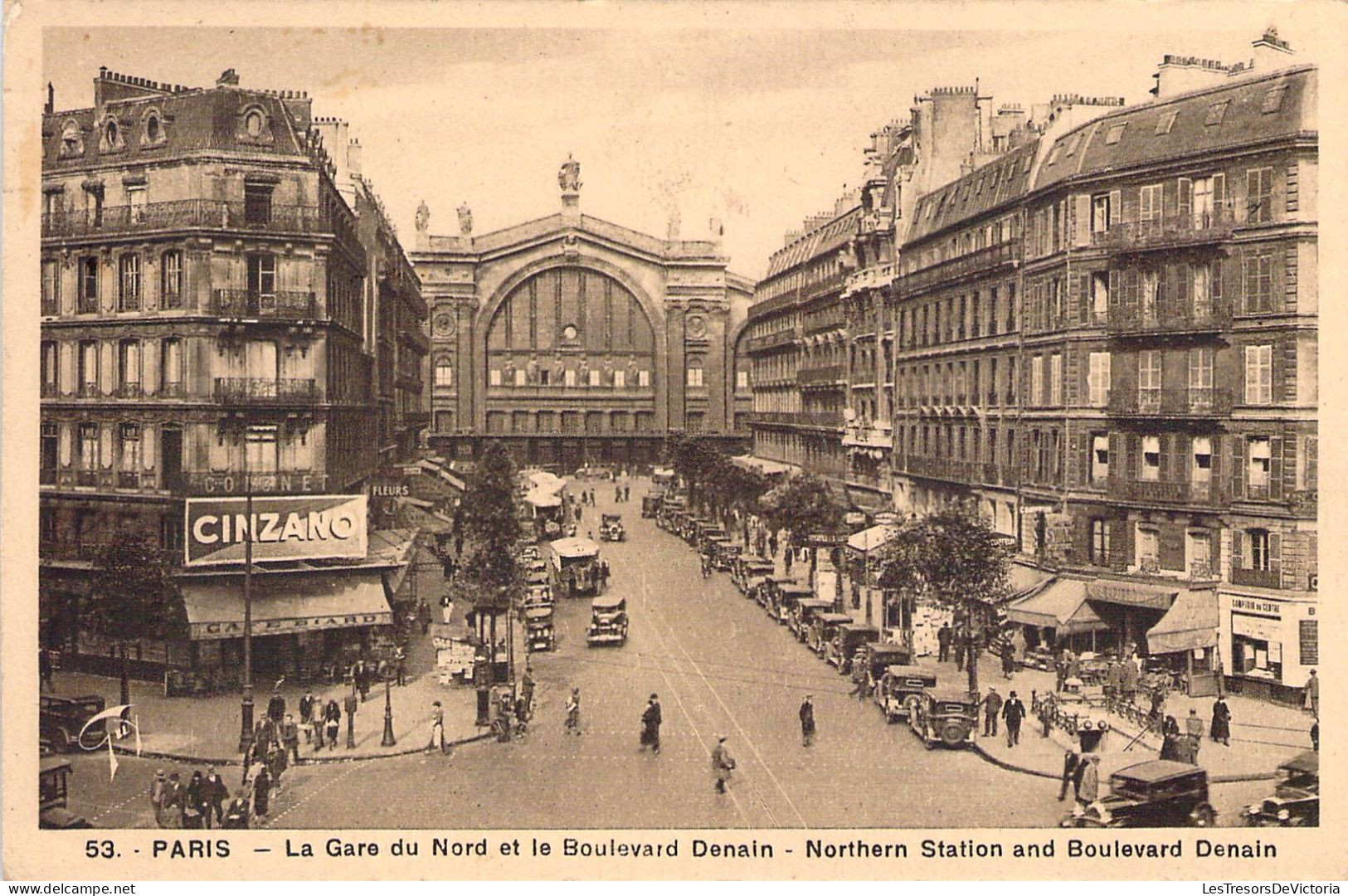 FRANCE - 75 - PARIS - La Gare Du Nord Et Le Boulevard Denain - Carte Postale Ancienne - Autres & Non Classés