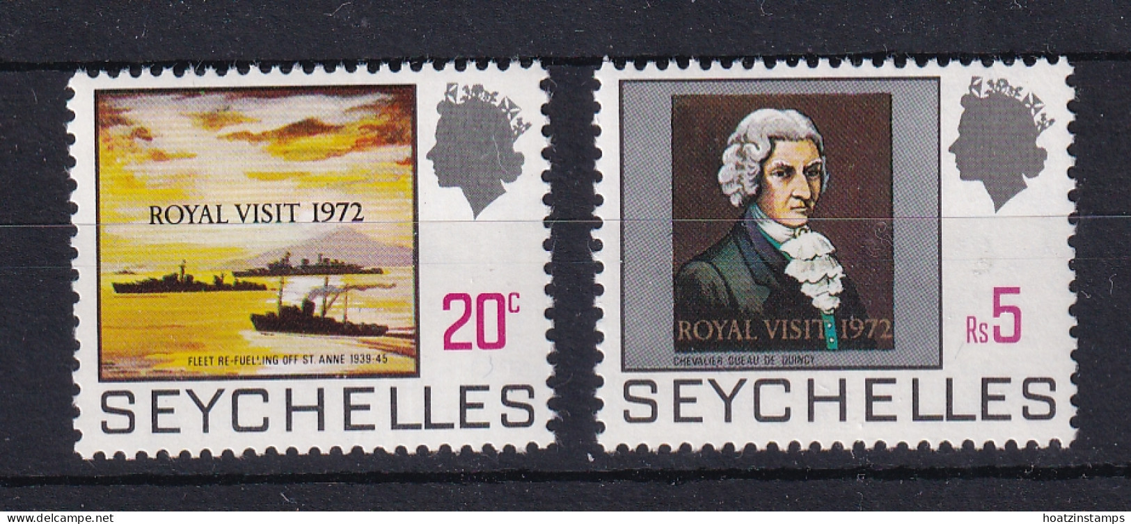 Seychelles: 1972   Royal Visit OVPT    MNH - Seychelles (...-1976)