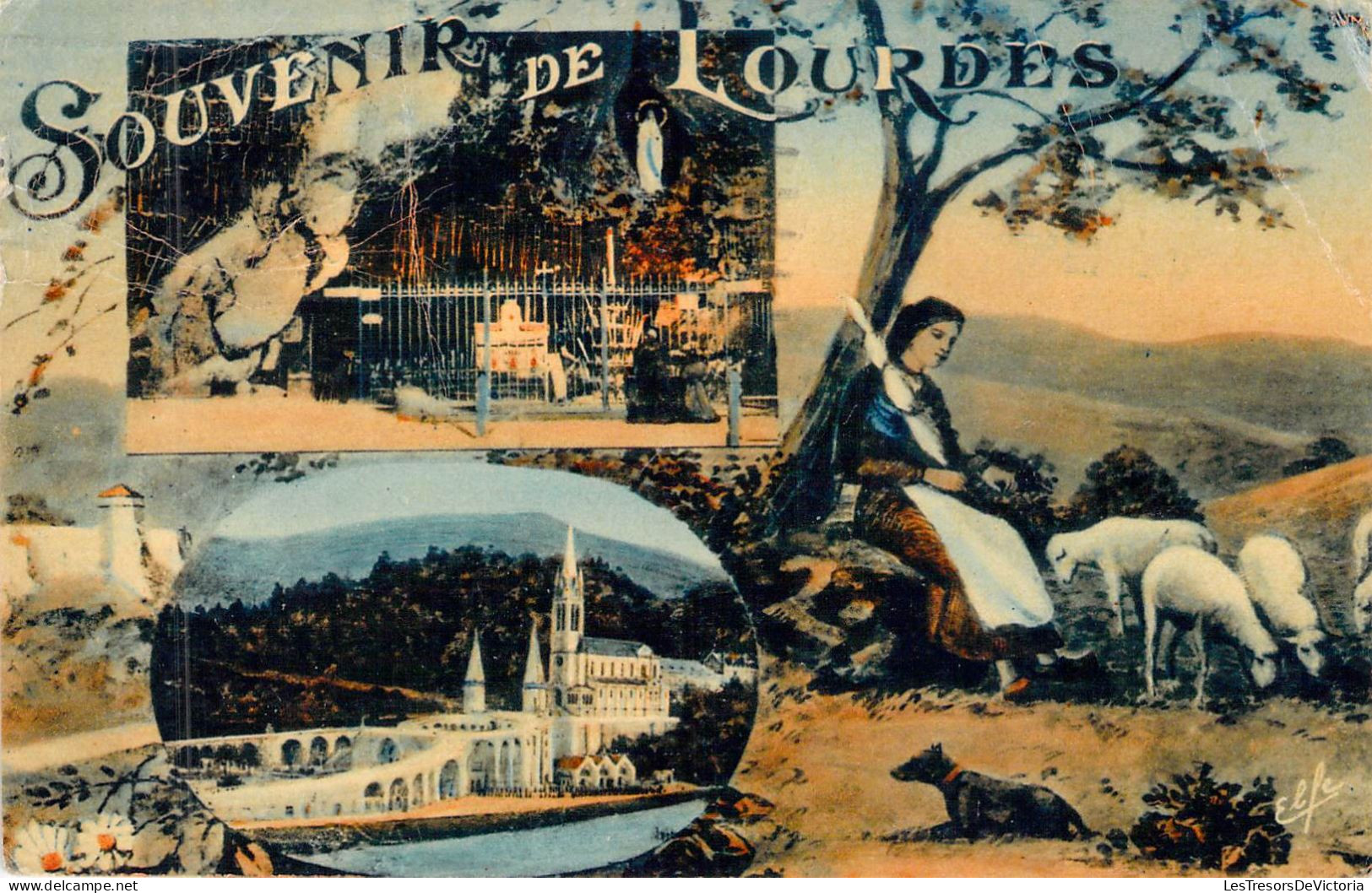 FRANCE - 65 - LOURDES - Souvenir - Multievues De La Ville - Edit Pyrénées Océan - Carte Postale Ancienne - Lourdes