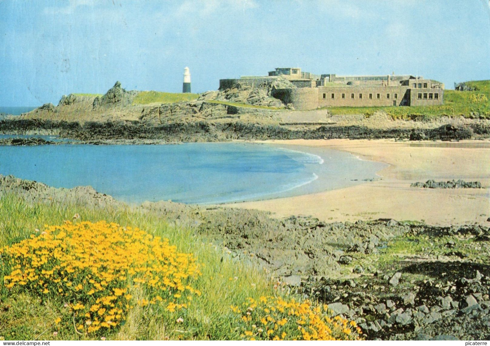 ALDERNEY- C1970s Corblets Bay & Fort- Cotman Colour A1- Ile Aurigny- - Alderney