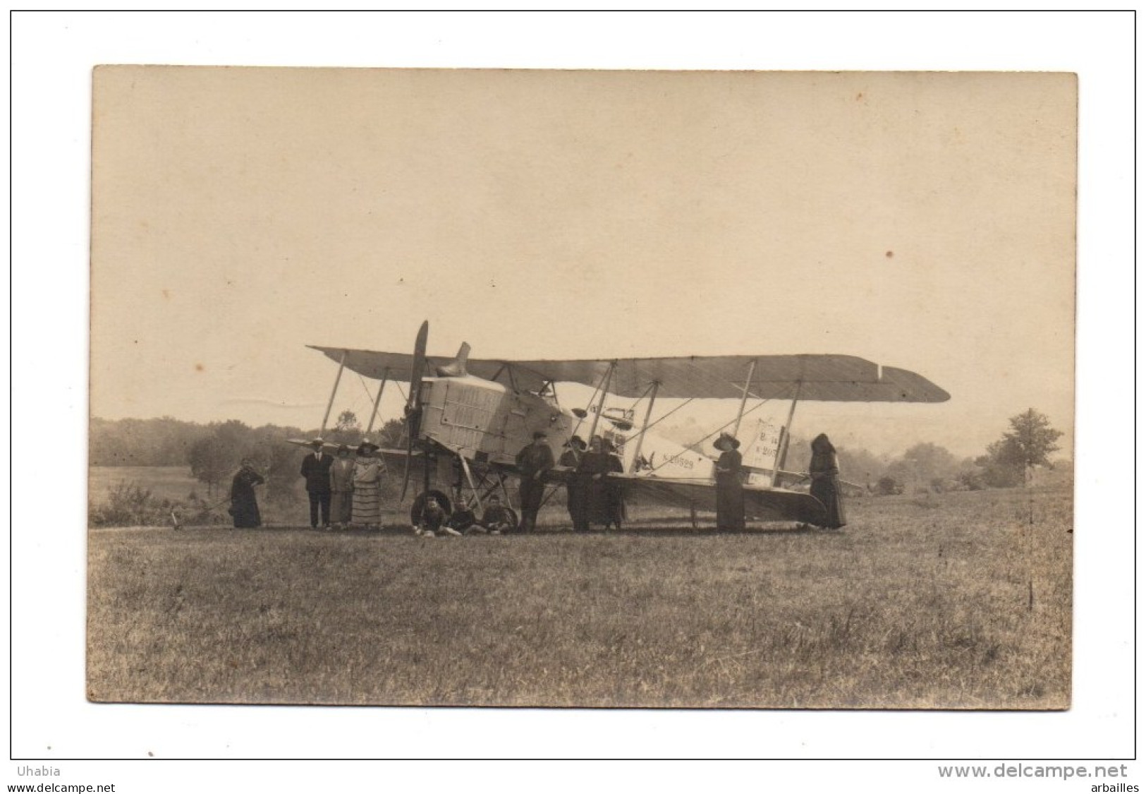 Breguet 14.N° 20529. Panne.Atterissage Dans Une Prairie. Roue Cassée. Mascotte Requin. - Ongevalen