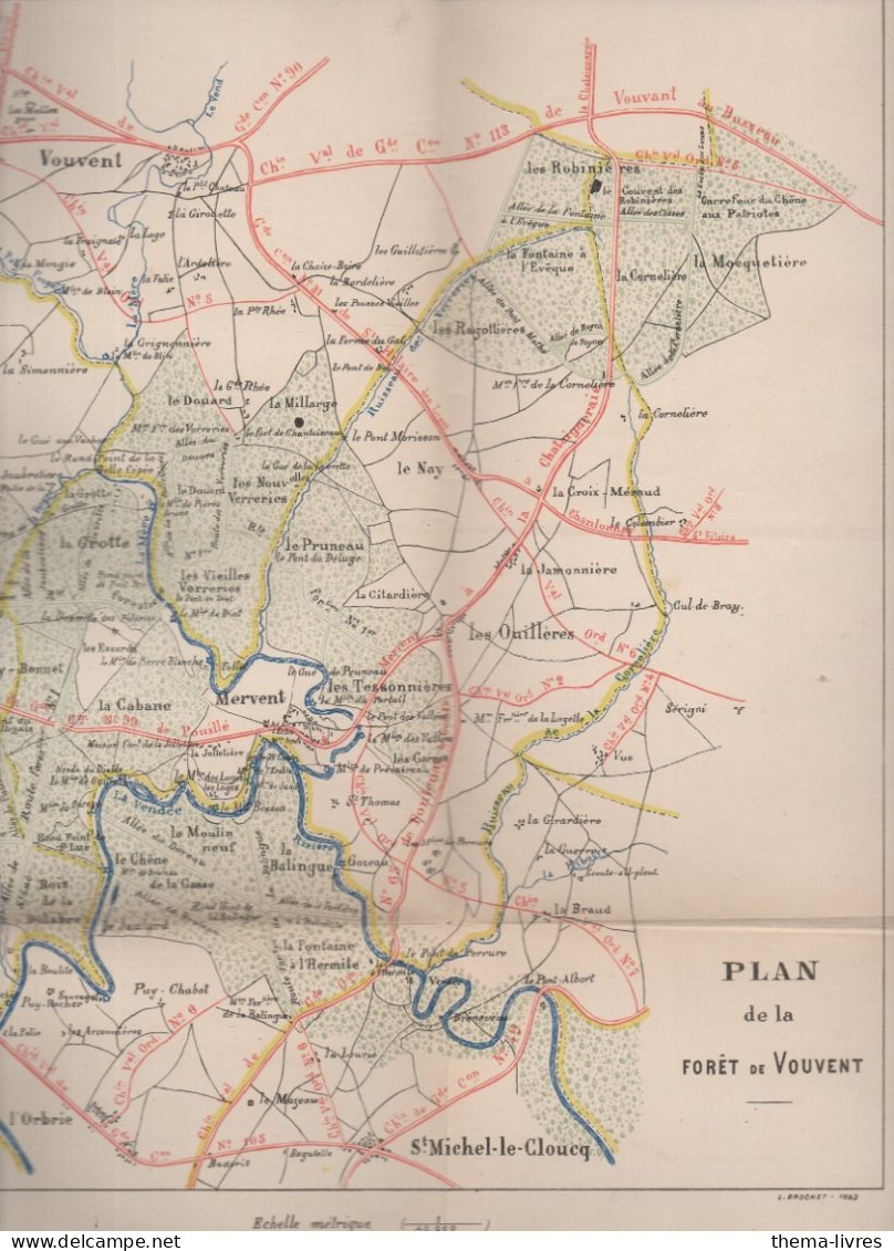 Louis Brochet : La Forêt De Vouvent (85 Vendée) Son Histoire Et Ses Sites  1e Edition 1893 (voir La Description) (M5556) - Poitou-Charentes