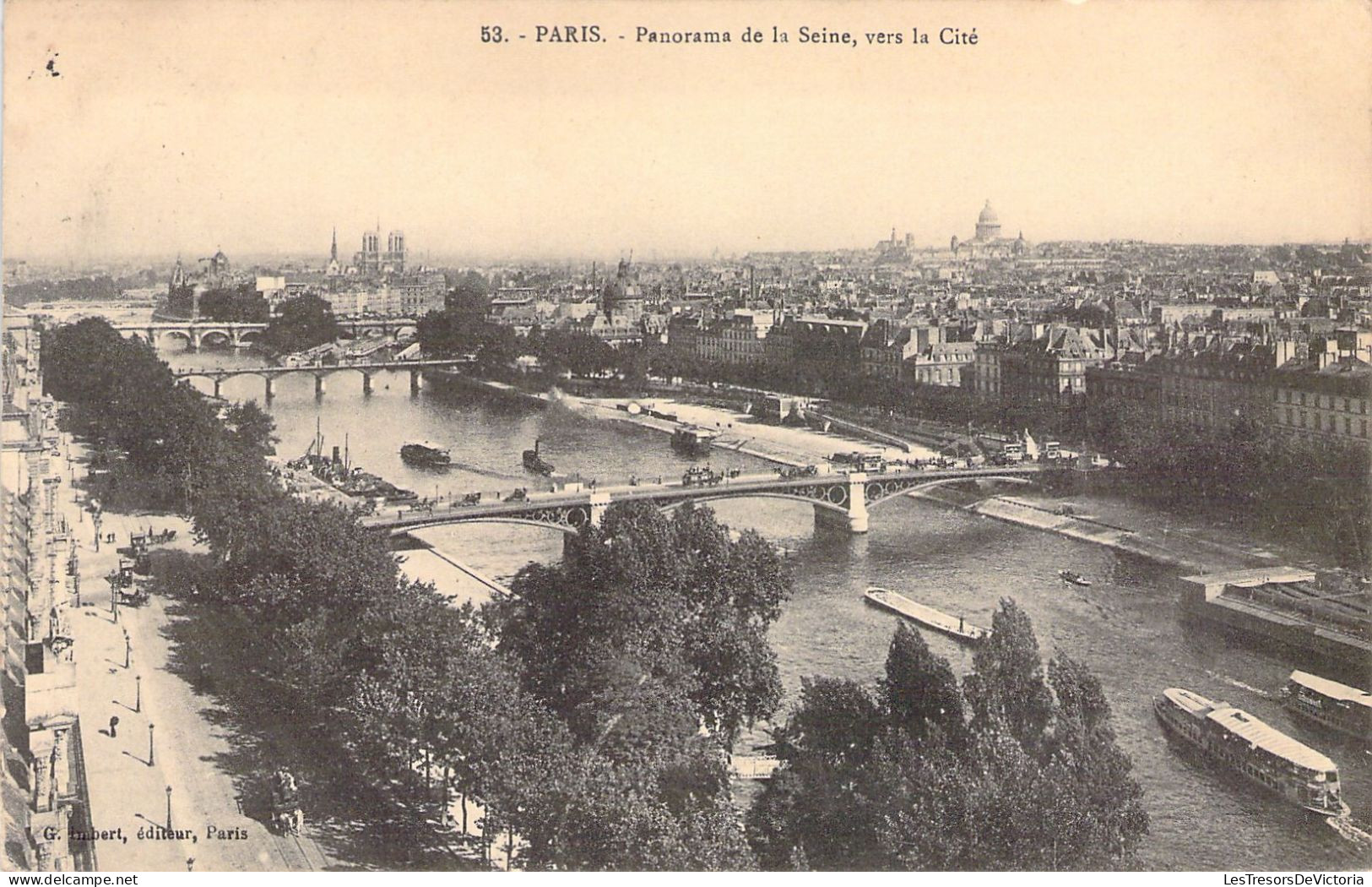 FRANCE - 75 - PARIS - Panorama De La Seine Vers La Cité - Carte Postale Ancienne - Autres & Non Classés