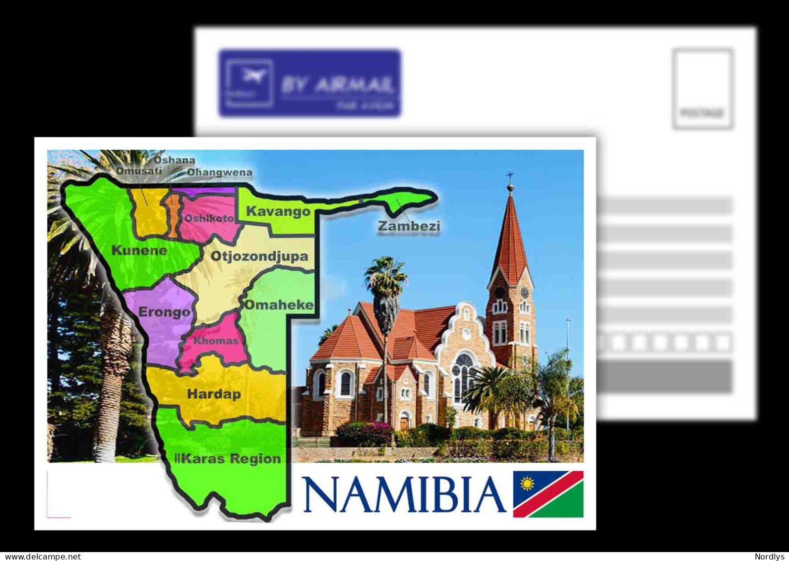 Namibia/ Postcard / View Card/ Map Card - Namibie