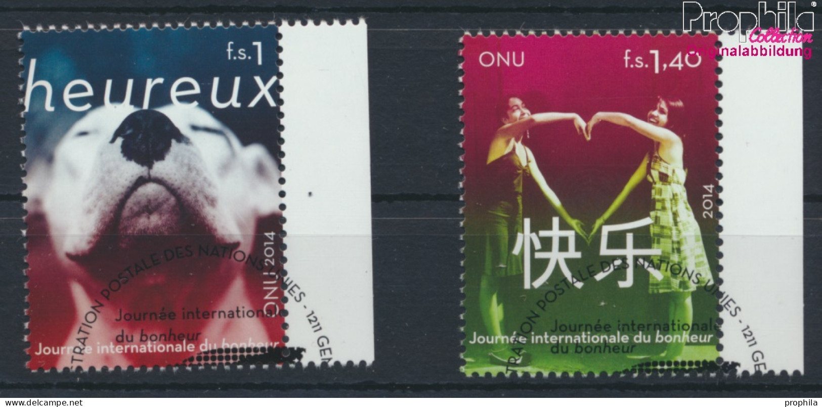 UNO - Genf 846-847 (kompl.Ausg.) Gestempelt 2014 Tag Des Glücks (10073445 - Used Stamps