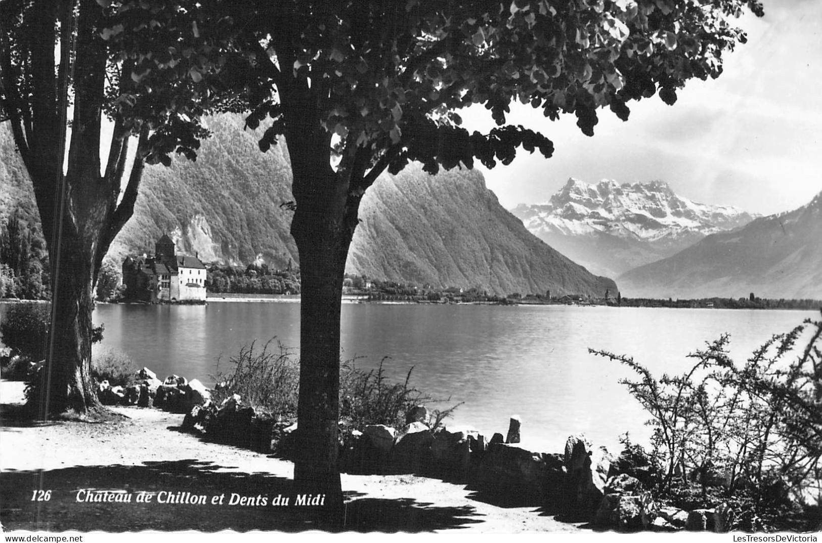 Suisse - Château De Chillon Et Dents Du Midi - Edit Léman Ganguin & Laubscher - Carte Postale Ancienne - Veytaux
