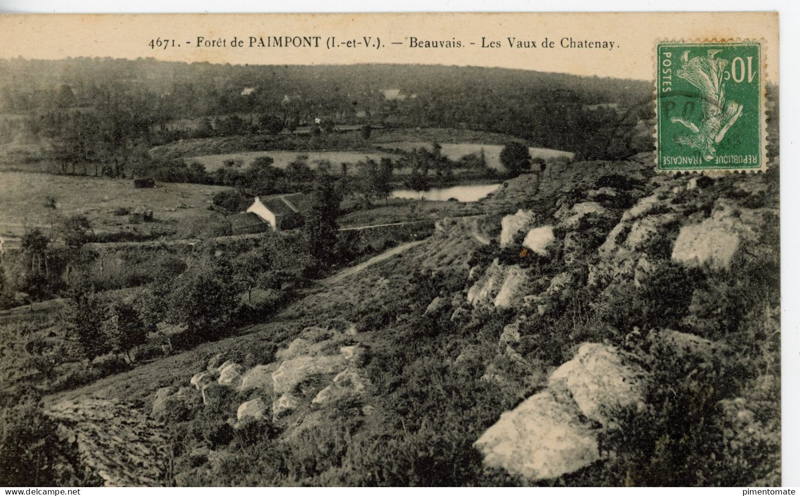 FORET DE PAIMPONT BEAUVAIS LES VAUX DE CHATENAY 1922 - Paimpont