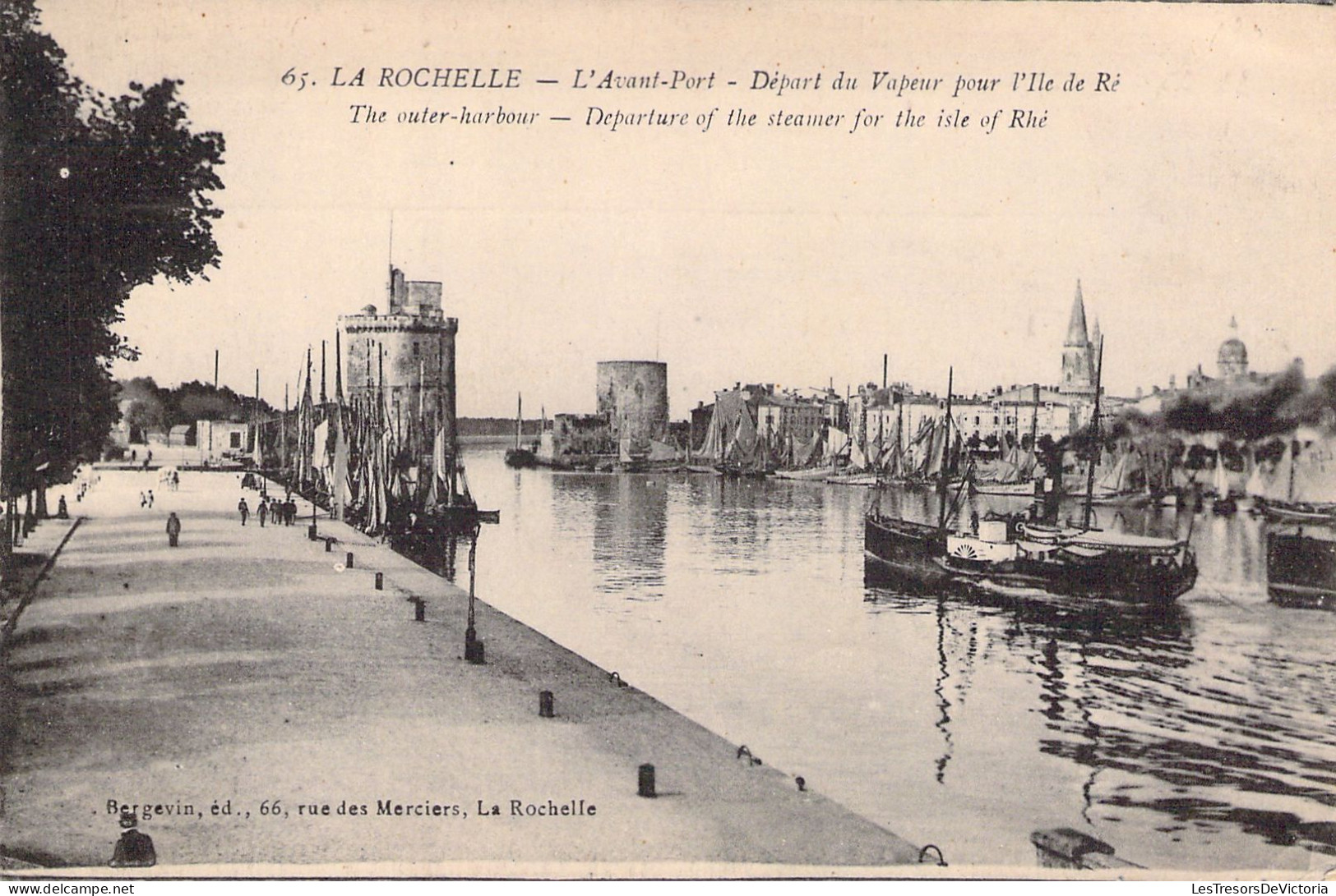 FRANCE - 17 - LA ROCHELLE - L'Avant Port - Départ Du Vapeur Pour L'Ile De Ré - Carte Postale Ancienne - La Rochelle