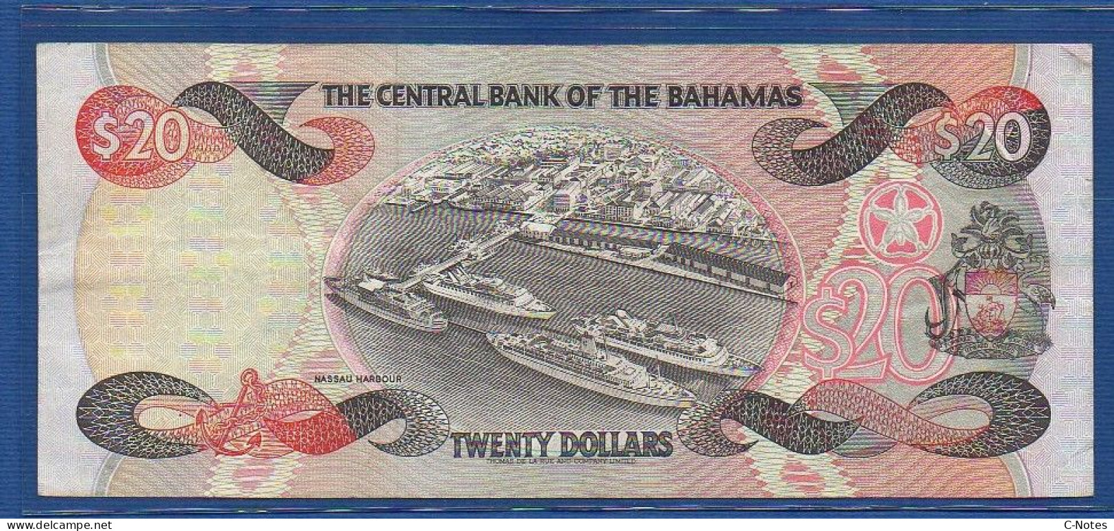 BAHAMAS - P.53A – 20 Dollars L. 1974 (1993) AVF, S/n A102696 - Bahama's