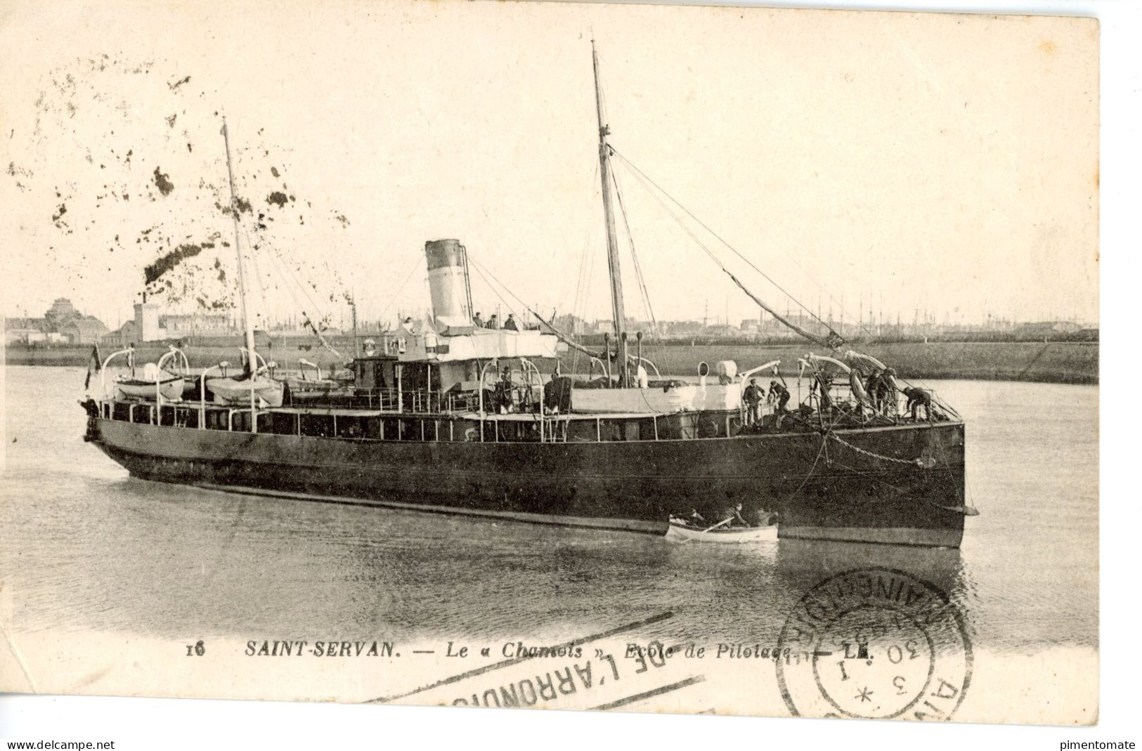 SAINT SERVAN LE CHAMOIS BATEAU ECOLE DE PILOTAGE 1925 - Saint Servan