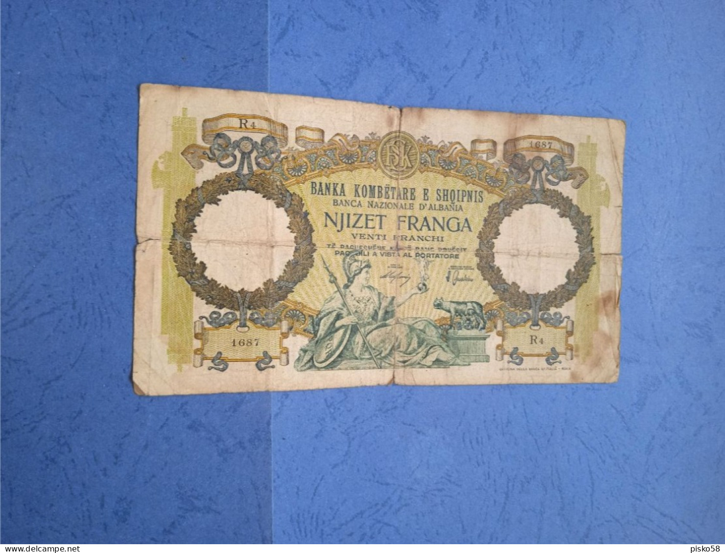 ITALIA-20 FRANCHI-NJIZET FRANGA -1939 - - Unclassified