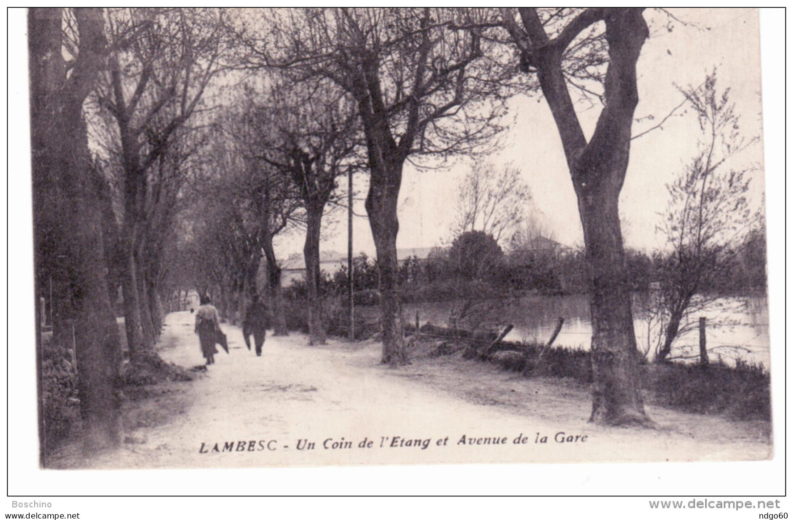 Lambesc - Un Coin De L'étang Et Avenue De La Gare - Lambesc