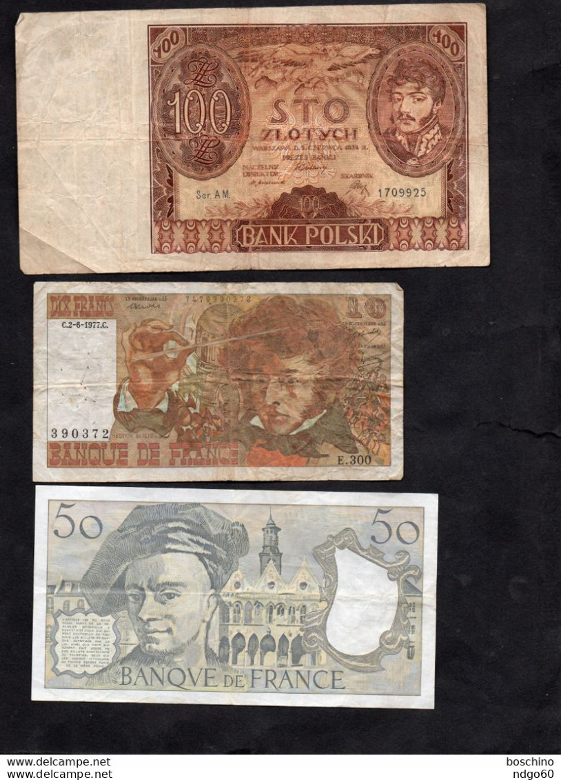 Lot De 11 Billets ( Italie , France , Colombie , Pologne) - Alla Rinfusa - Banconote