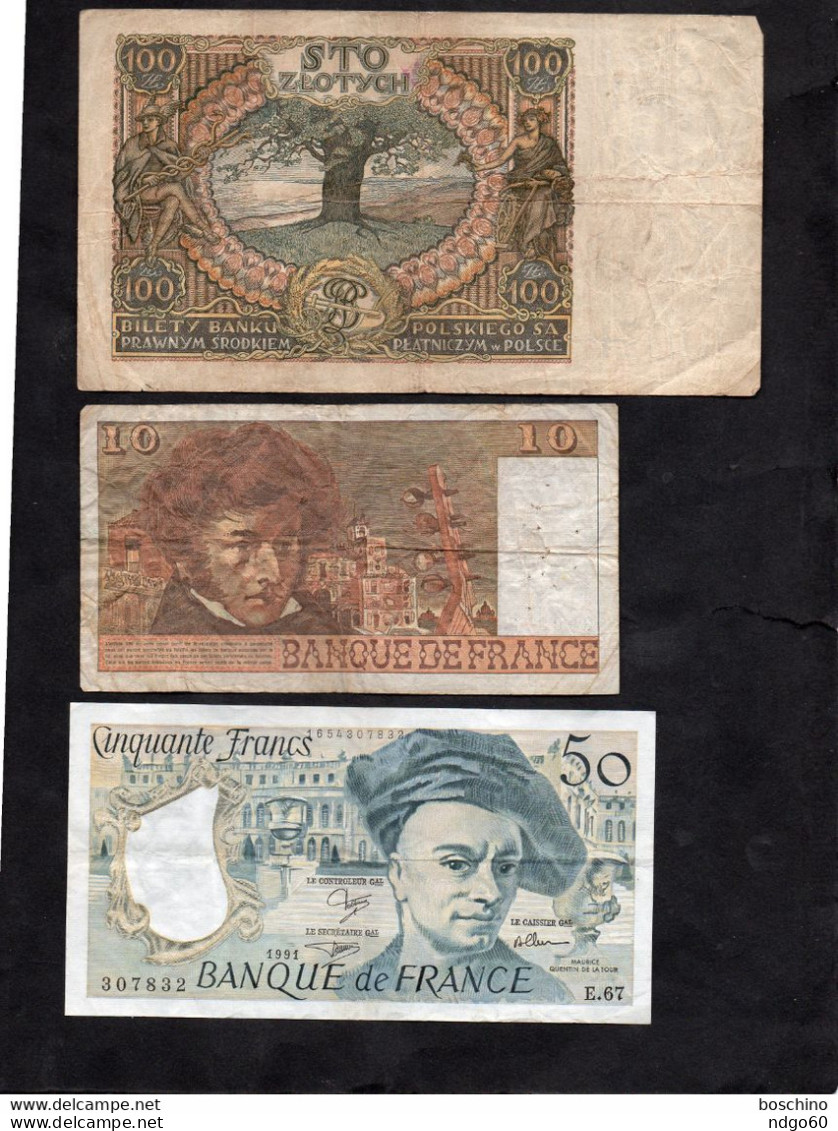 Lot De 11 Billets ( Italie , France , Colombie , Pologne) - Kiloware - Banknoten