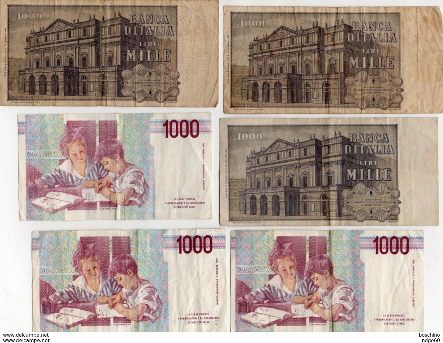 Lot De 11 Billets ( Italie , France , Colombie , Pologne) - Kiloware - Banknoten