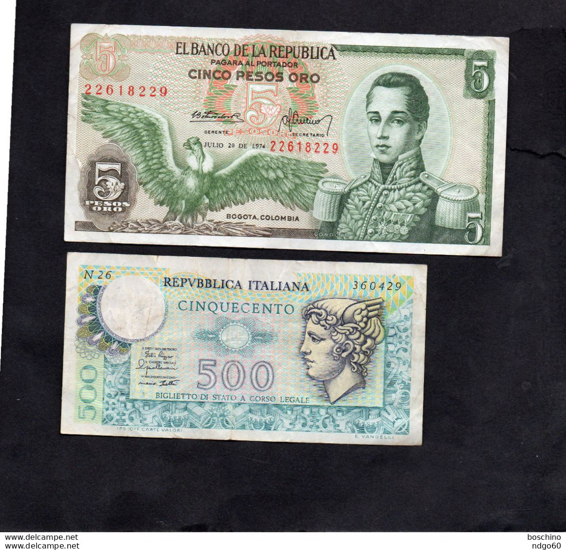 Lot De 11 Billets ( Italie , France , Colombie , Pologne) - Lots & Kiloware - Banknotes