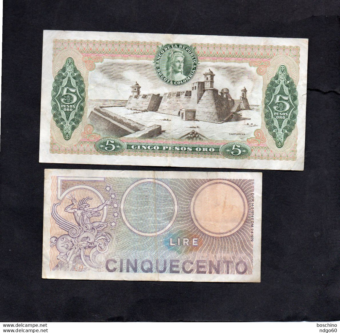Lot De 11 Billets ( Italie , France , Colombie , Pologne) - Kilowaar - Bankbiljetten