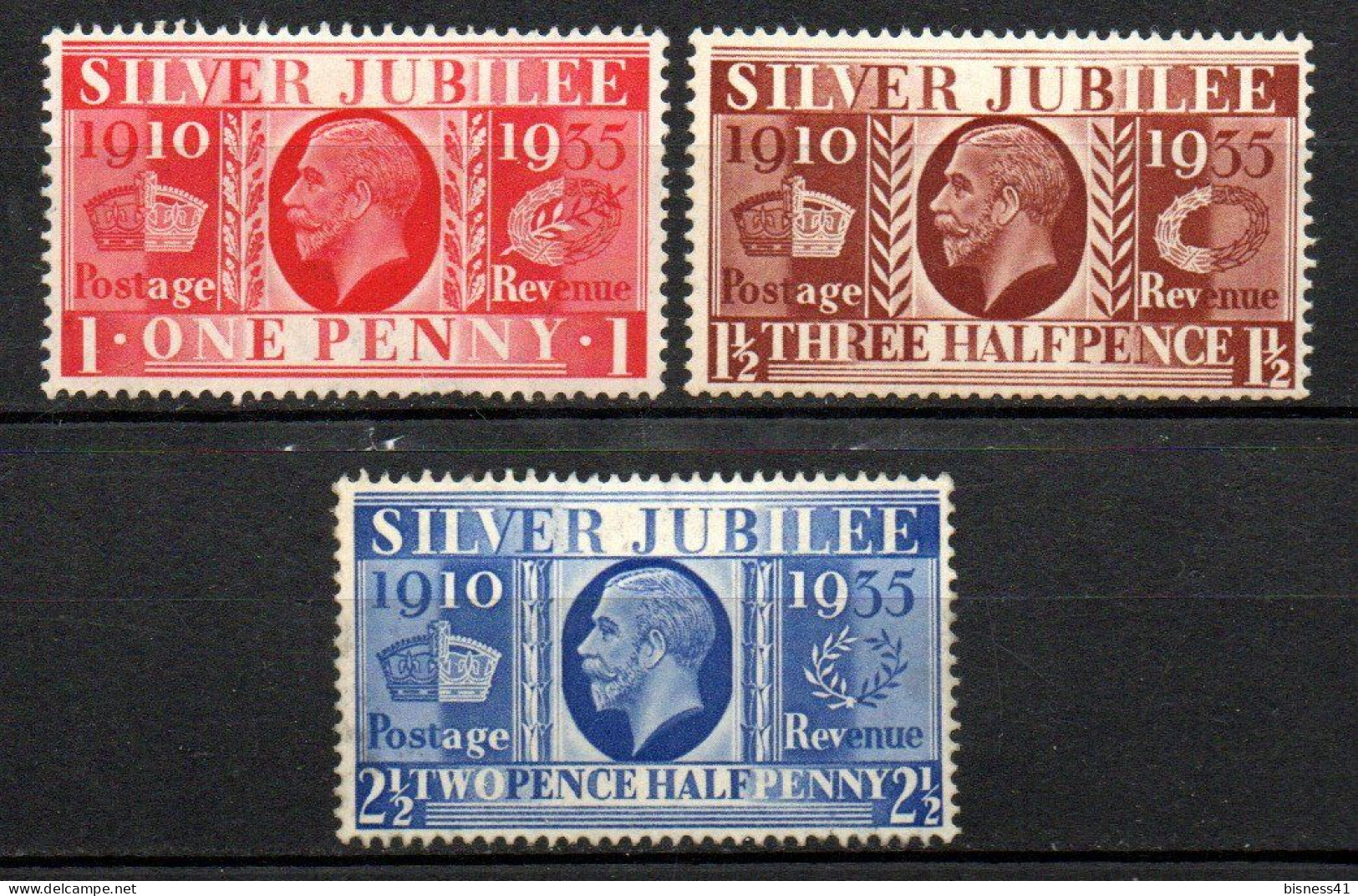 Col33 Grande Bretagne Great Britain 1935 N° 202 à 204 Neuf X MH Cote : 11,90€ - Unused Stamps