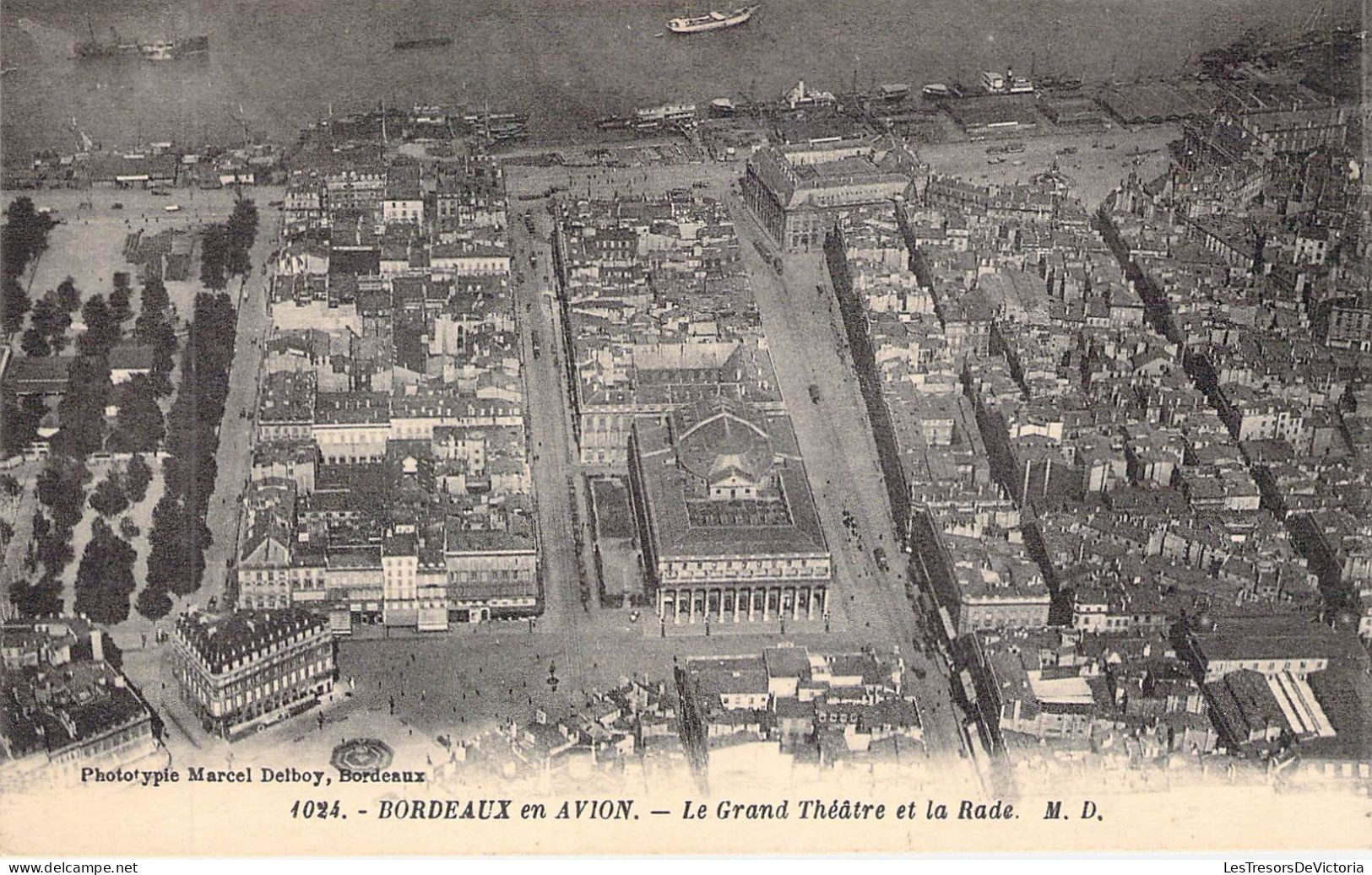 FRANCE - 33 - BORDEAUX - Le Grand Théâtre Et La Rade - M D - Carte Postale Ancienne - Bordeaux