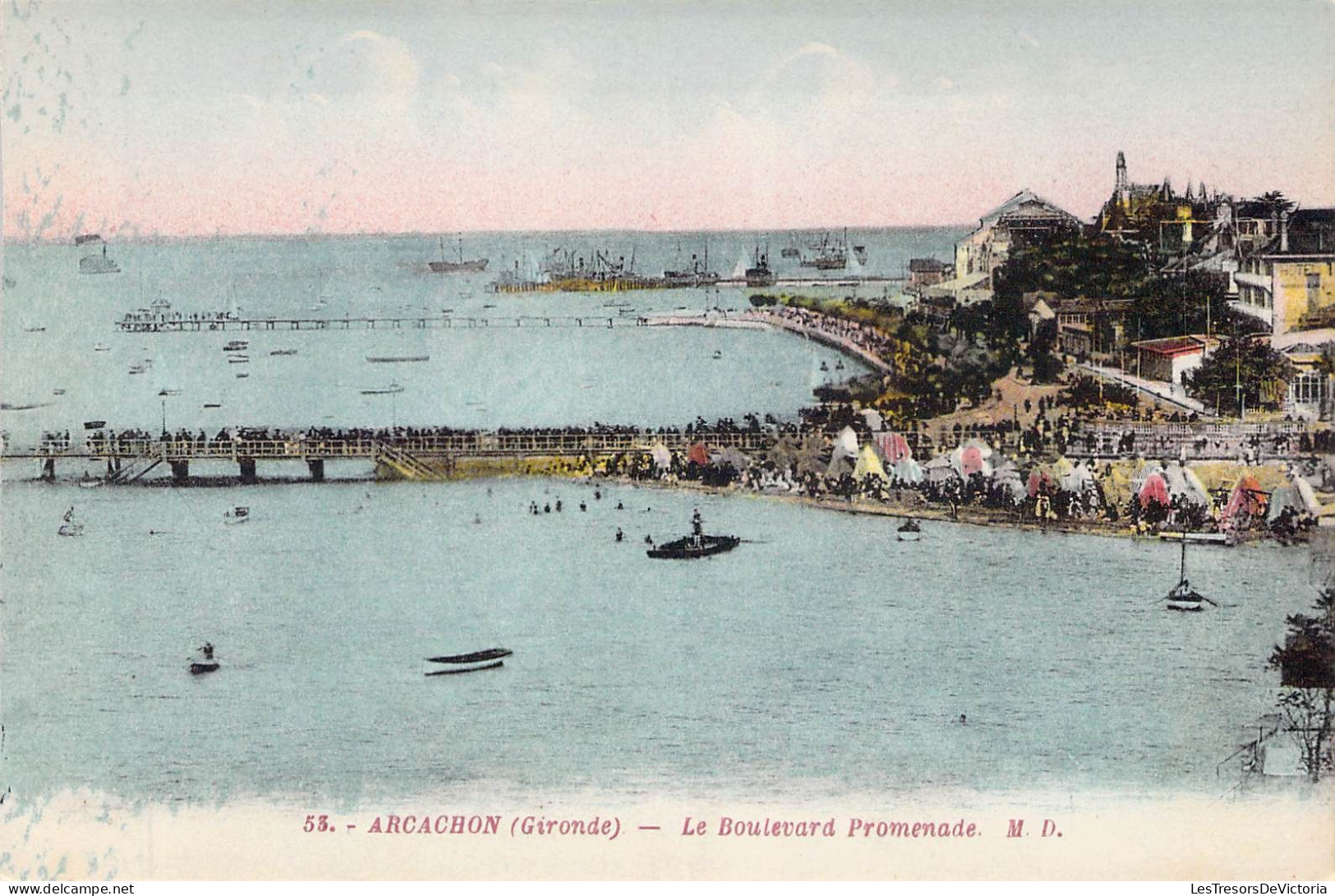 FRANCE - 33 - ARCACHON - Le Boulevard Promenade - M D - Carte Postale Ancienne - Arcachon