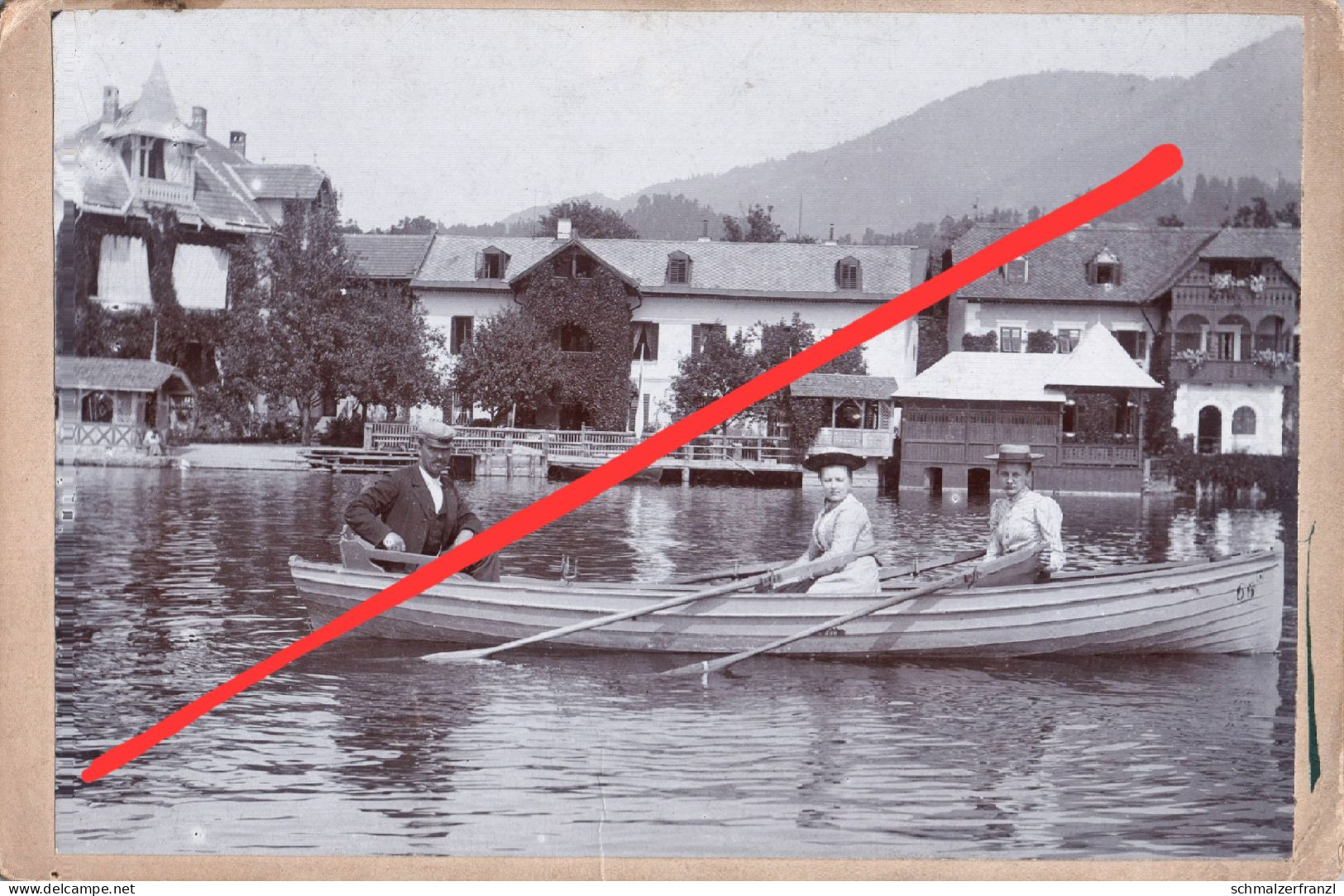 CDV Foto Kabinettfoto Hartpappefoto Millstatt Am See Millstätter See Gondelpartie Gondelboot Seestraße Promenade Kärnten - Millstatt