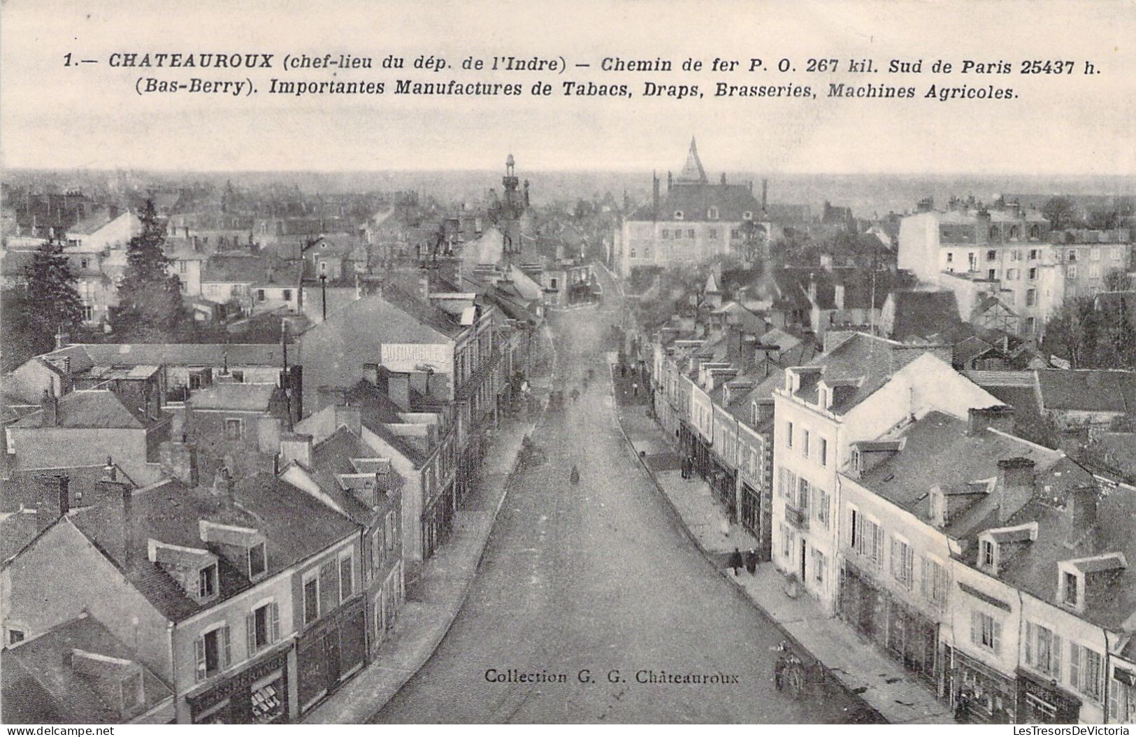 FRANCE - 36 - CHATEAUROUX - Chemin De Fer - Importantes Manufactures De Tabacs Draps Brasseries - Carte Postale Ancienne - Chateauroux