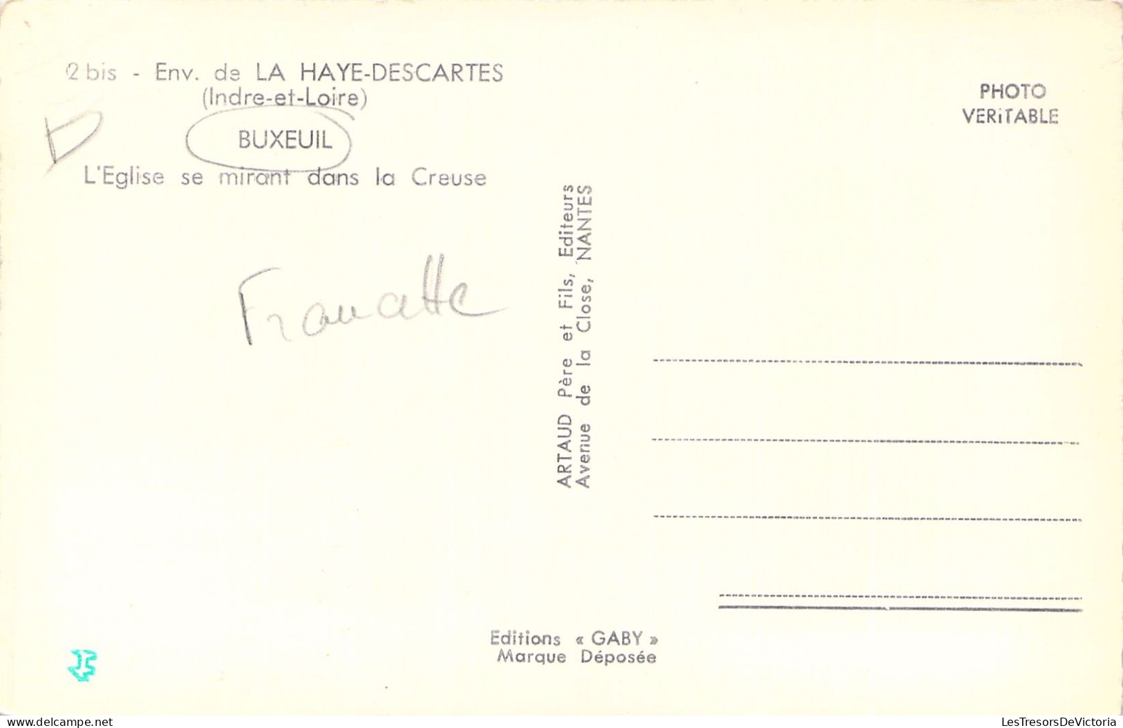 FRANCE - 37 - BUXEUIL - L'église Se Mirant Dans La Creuse - Carte Postale Ancienne - Other & Unclassified