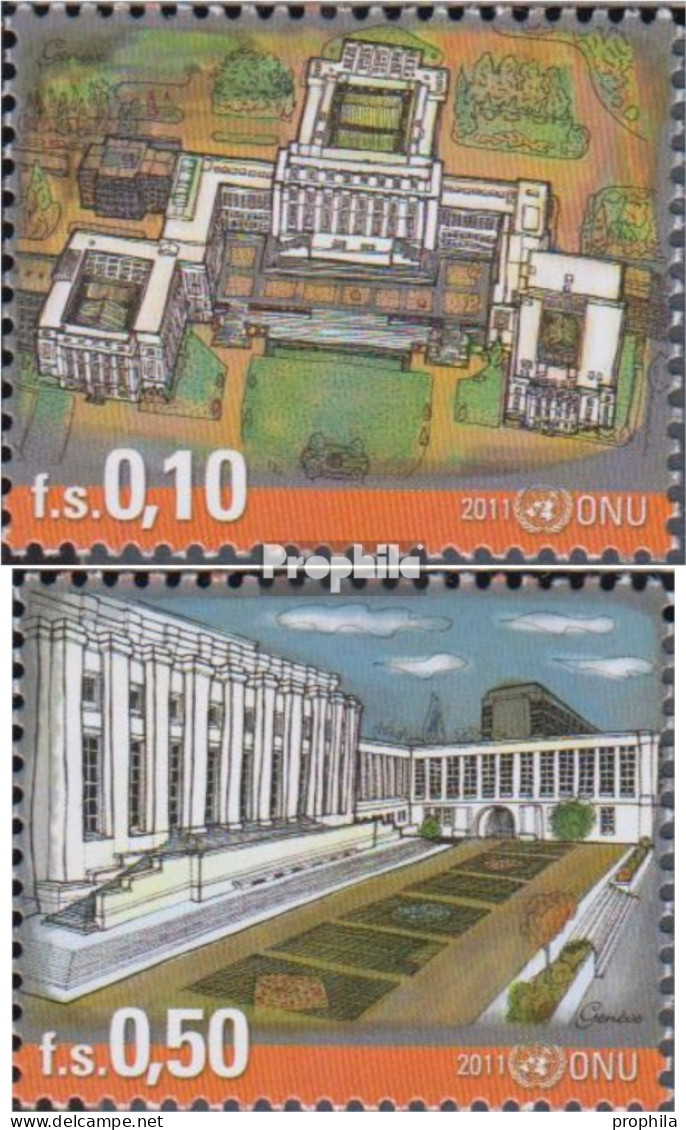 UNO - Genf 741-742 (kompl.Ausg.) Postfrisch 2011 UNO Gebäude - Unused Stamps