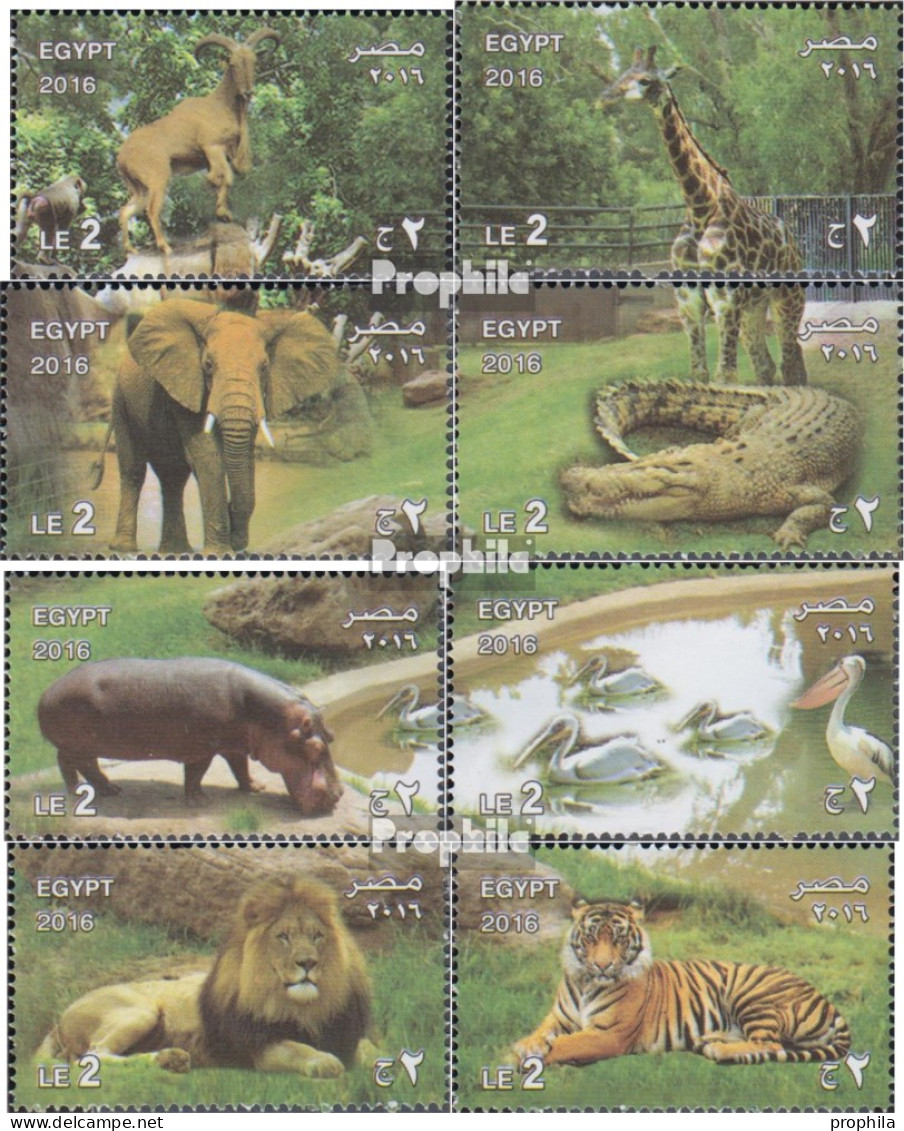Ägypten 2593-2600 (kompl.Ausg.) Postfrisch 2016 125 Jahre Giza-Zoo - Neufs