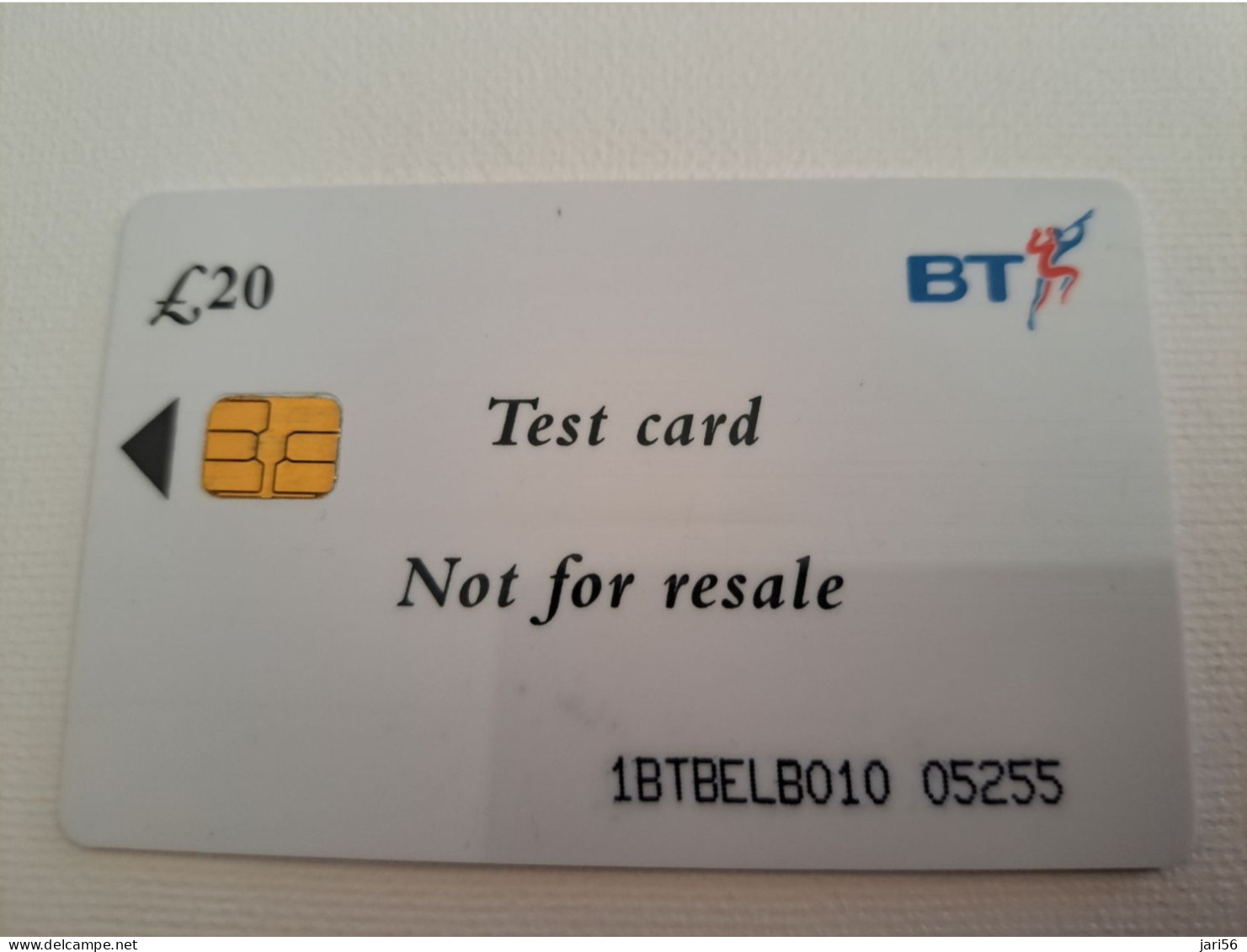 GREAT BRETAGNE  CHIPCARDS / TEST  BT  CARD 20 POUND /  PERFECT  CONDITION      **13477** - BT Generales