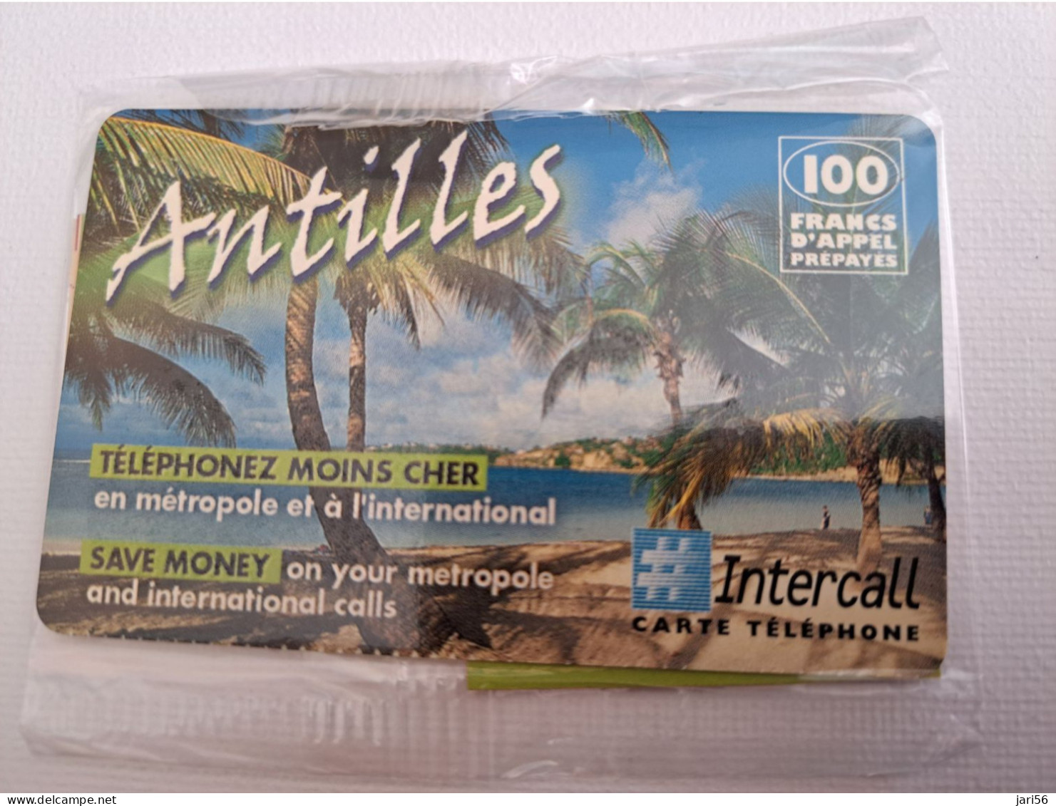 ST MARTIN  / INTERCALL/ ANTF IN3 / 100 FF/ BEACH WITH PALMS /   MINT  CARD  IN WRAPPER !!  ** 13481 ** - Antilles (Françaises)