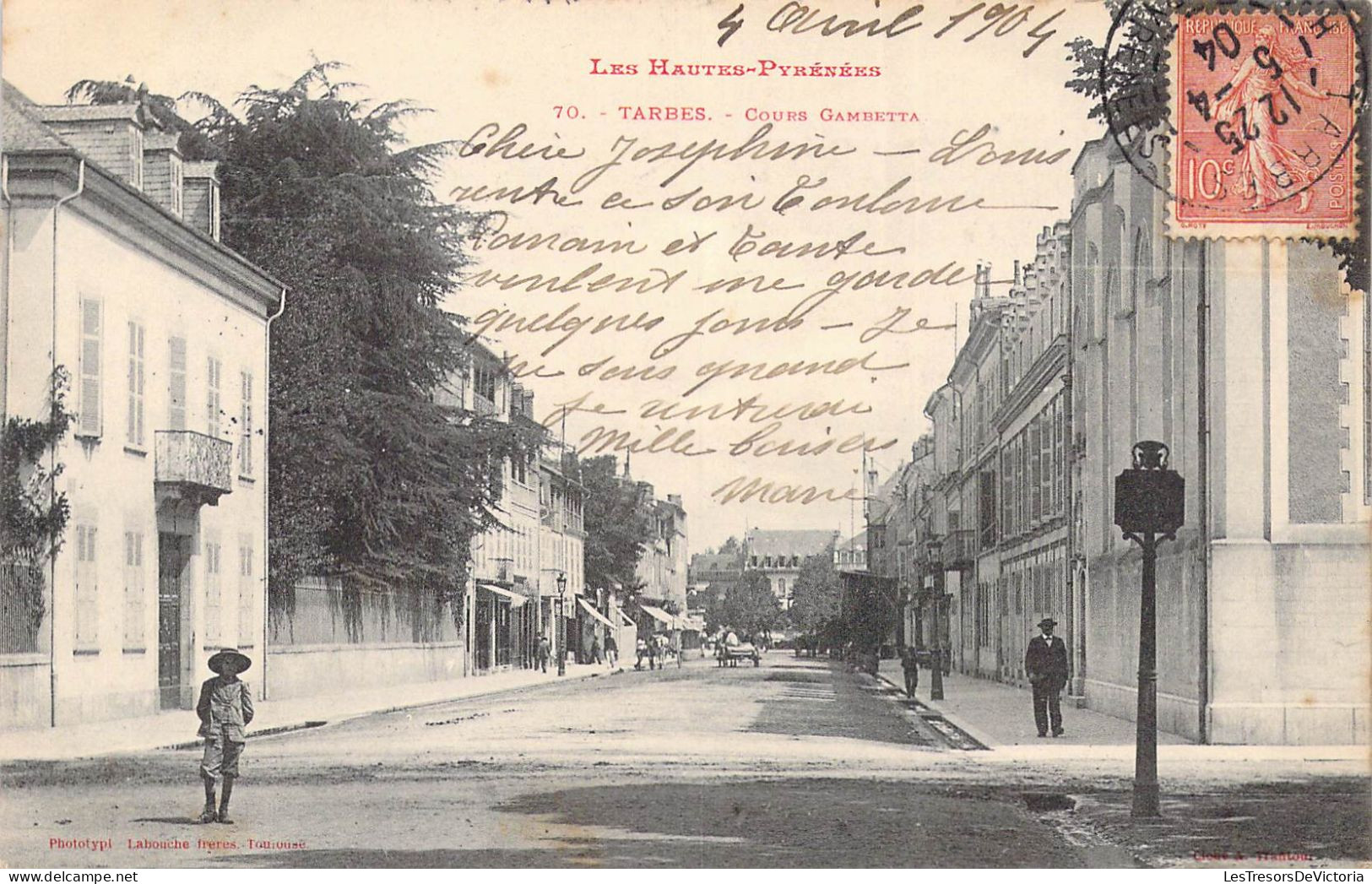 FRANCE - 65 - Tarbes - Cours Gambetta - Carte Postale Ancienne - Tarbes