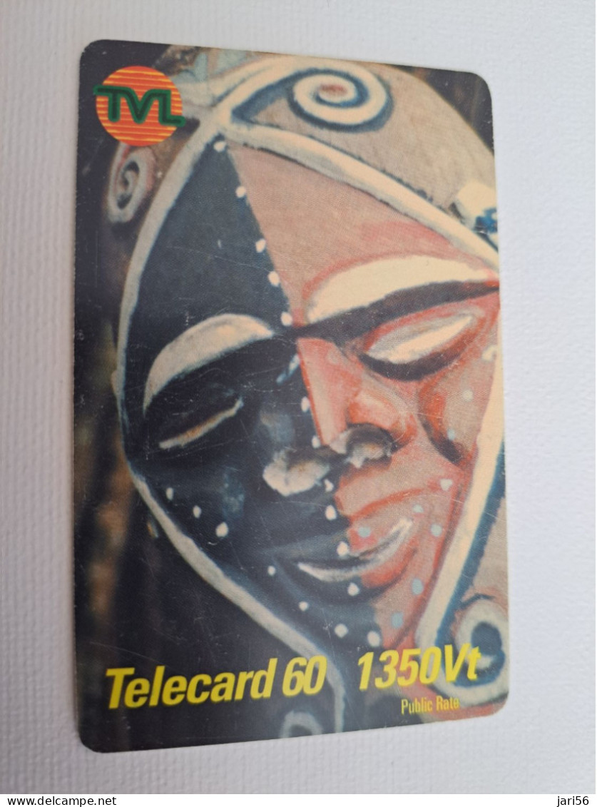 VANUATU  / PREPAID /  MASK , 1350 VT,     Fine Used CARD    **13488 ** - Vanuatu