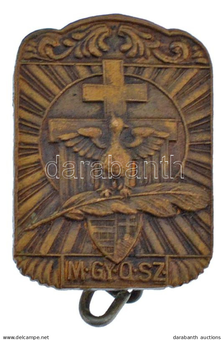 DN "M.GY.O.SZ. (Magyar Gyorsírók Országos Szövetsége)" Bronz Jelvény, Jelzetlen Martinelli Jenő (20x14mm) T:AU - Unclassified