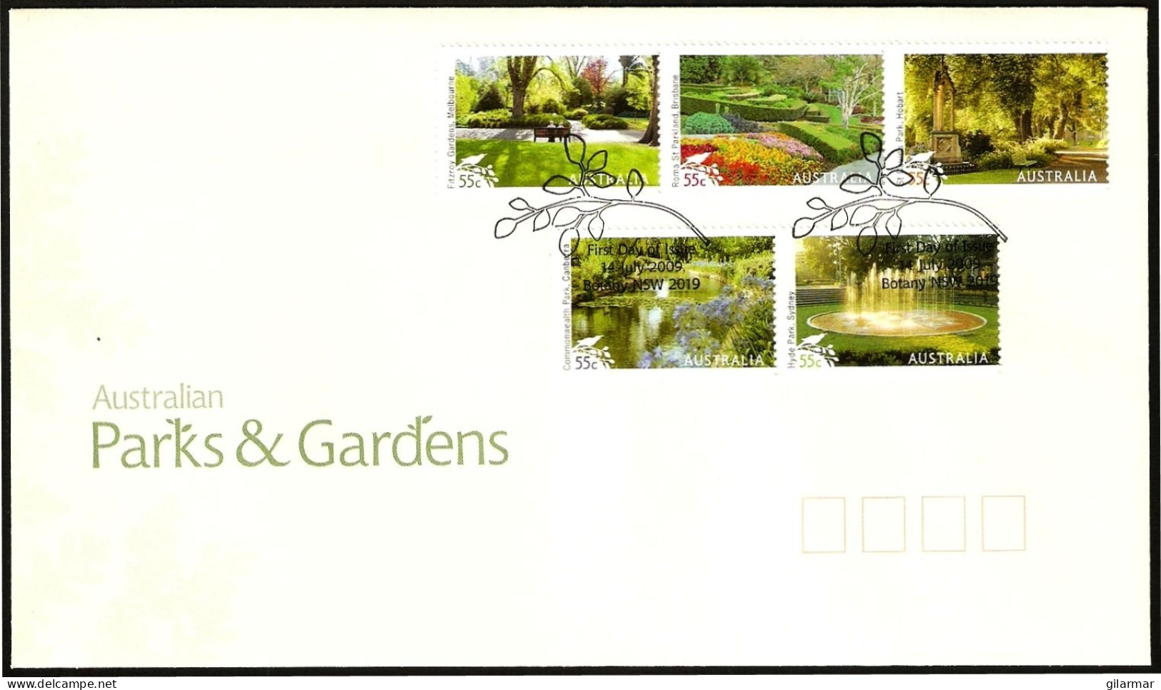 AUSTRALIA BOTANY 2009 - AUSTRALIAN PARK & GARDENS - FDC - M - Vegetables