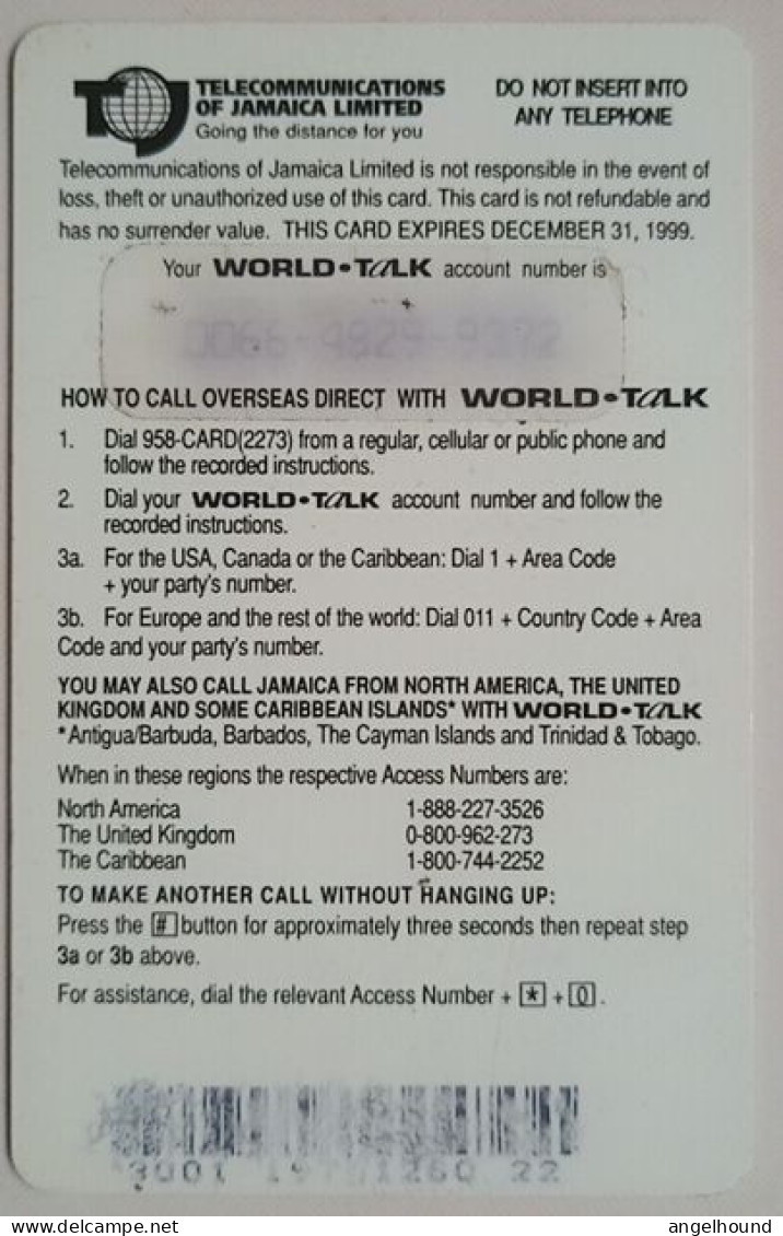 Jamaica World Talk J$300  Prepaid  " Fruit Seller On The Beach " - Jamaica