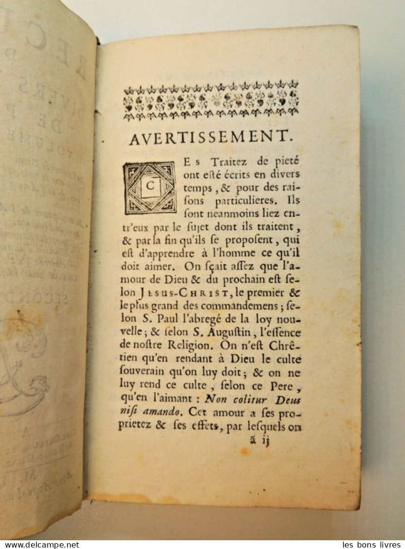 1675. Jean Hamon. Recueil De Divers Traitez De Piété ( Rare) - Antes De 18avo Siglo