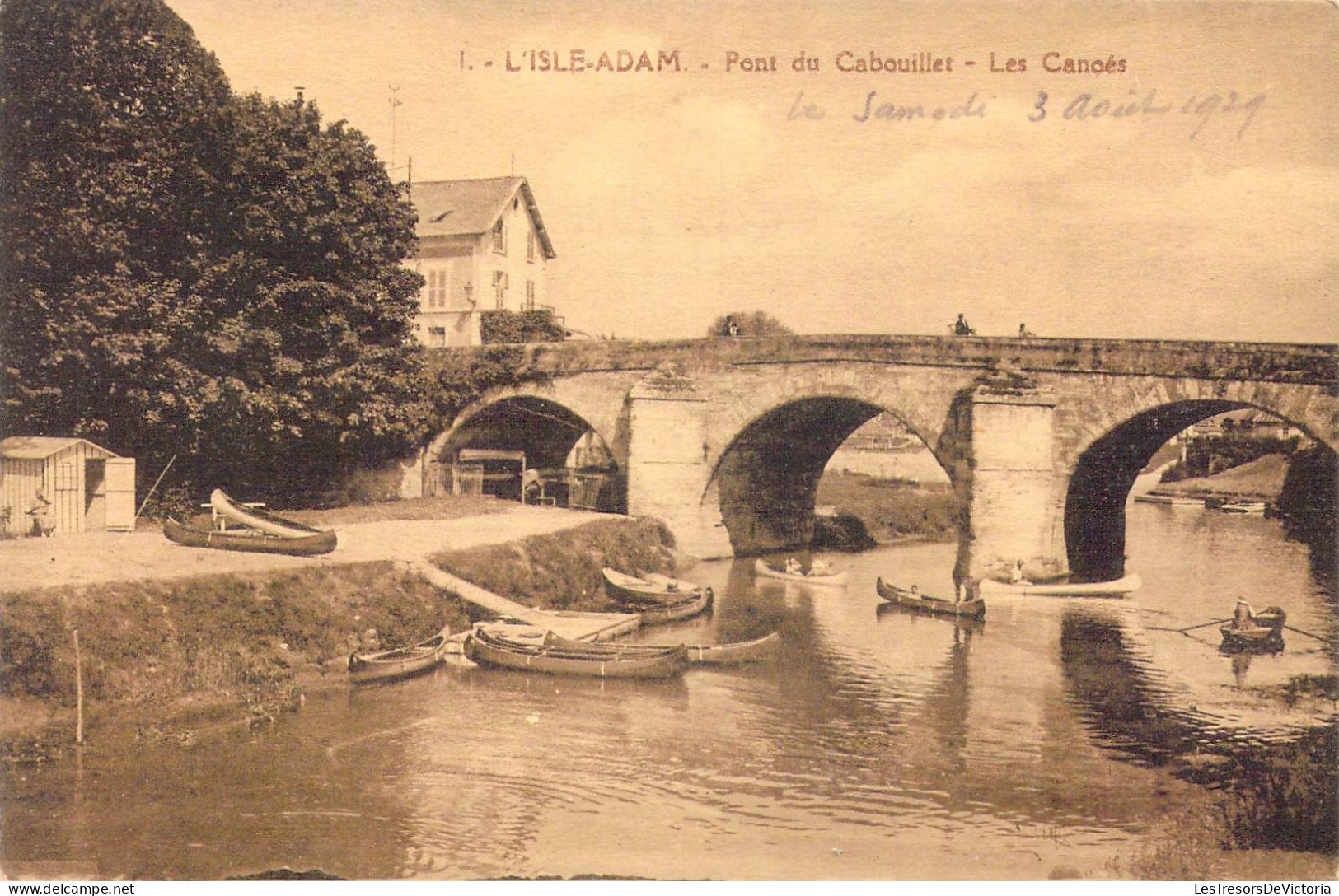 FRANCE - 95 - L'Isle Adam - Pont Du Cabouillet - Les Canoés - Carte Postale Ancienne - L'Isle Adam